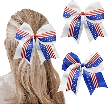 Amazon.com : 2PCS 8 Inch Patriotic Hair Accessories with Elastic