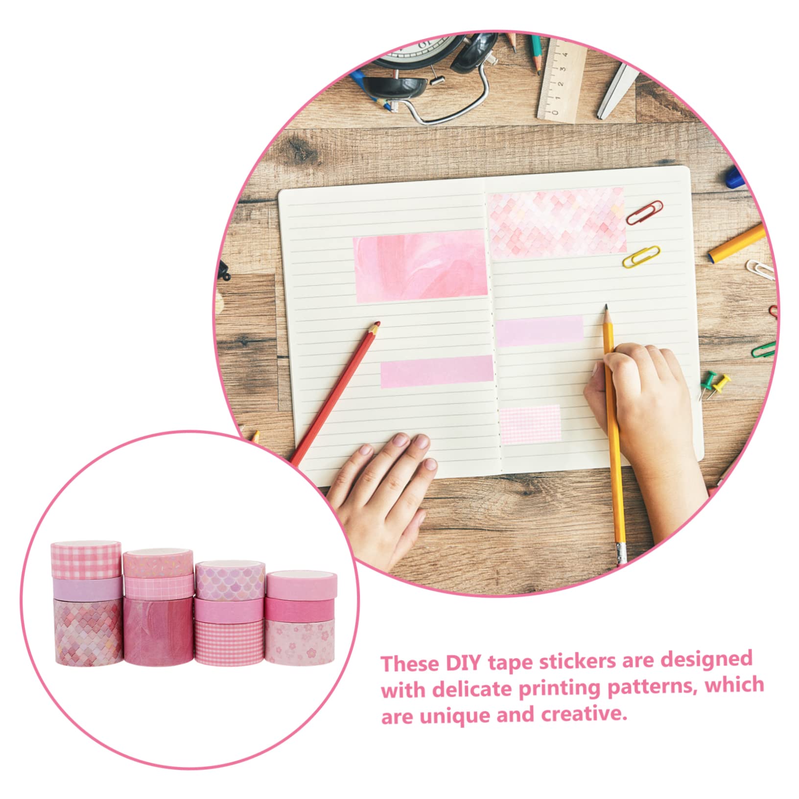 SEWACC 36rollos Cinta Washi De Tapes De Manualidades para Scrapbooking para y Proyectos Coloridos y De Usar y Cortar