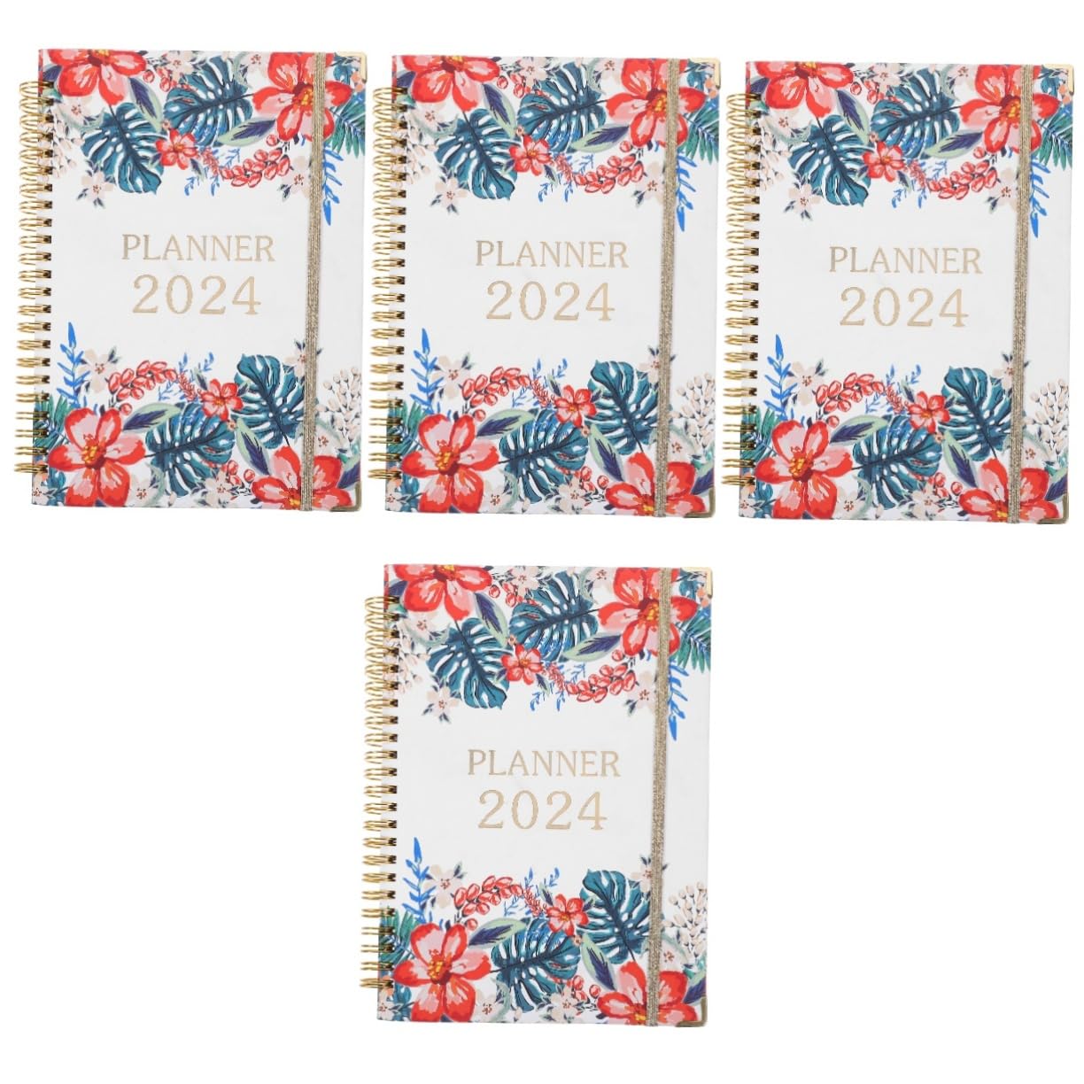 4 Stück Englischer Notizblock Wohnaccessoire praktischer Tagesplaner Tagesplaner-Notizbuch write board kreatives schreiben Haushaltsplaner Organizer Büro akademischer Planer Papier SHINEOFI