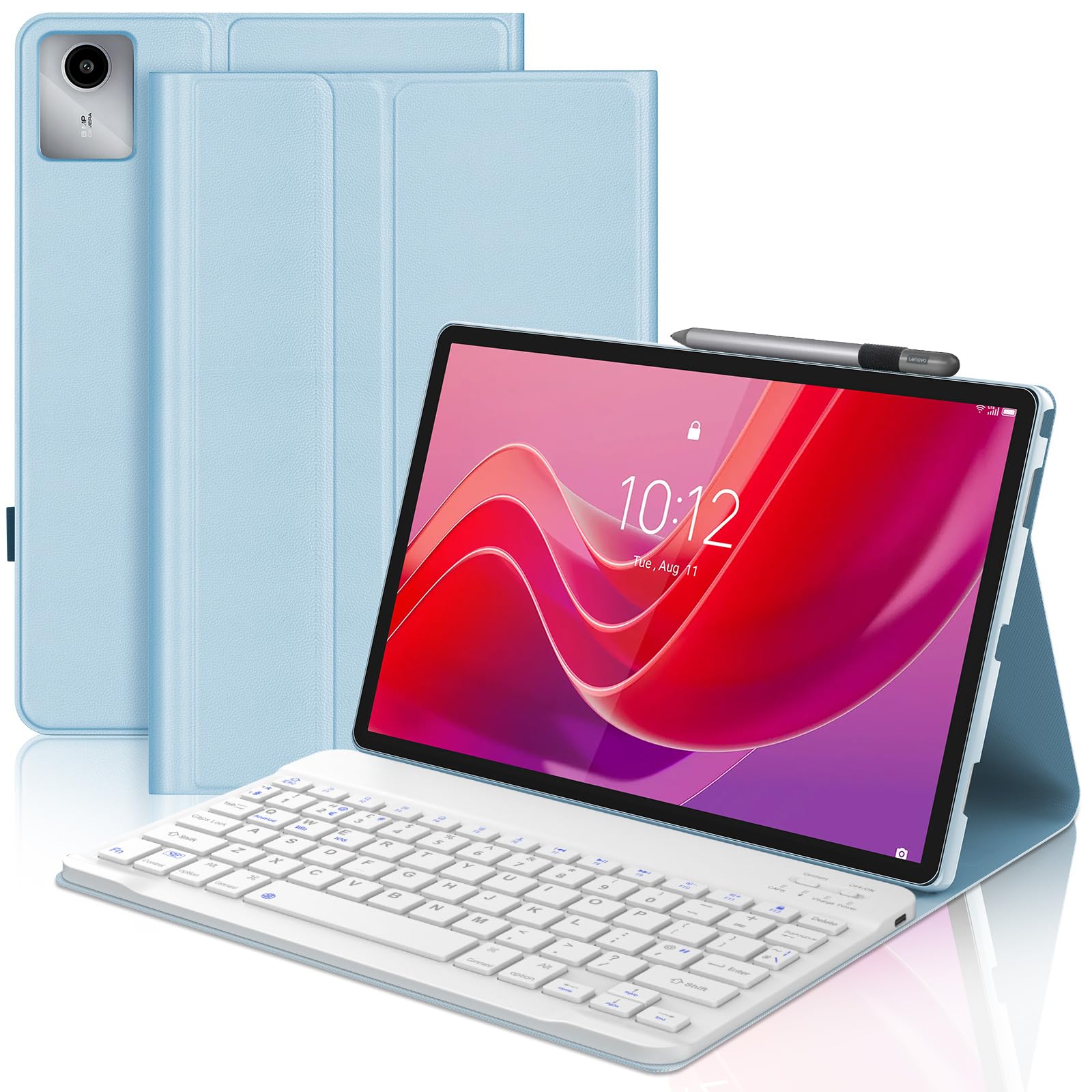 Keyboard Case For Lenovo Tab M11 (TB-330FU/TB-330XU) 11 Inch, Cute Color Folio Stand