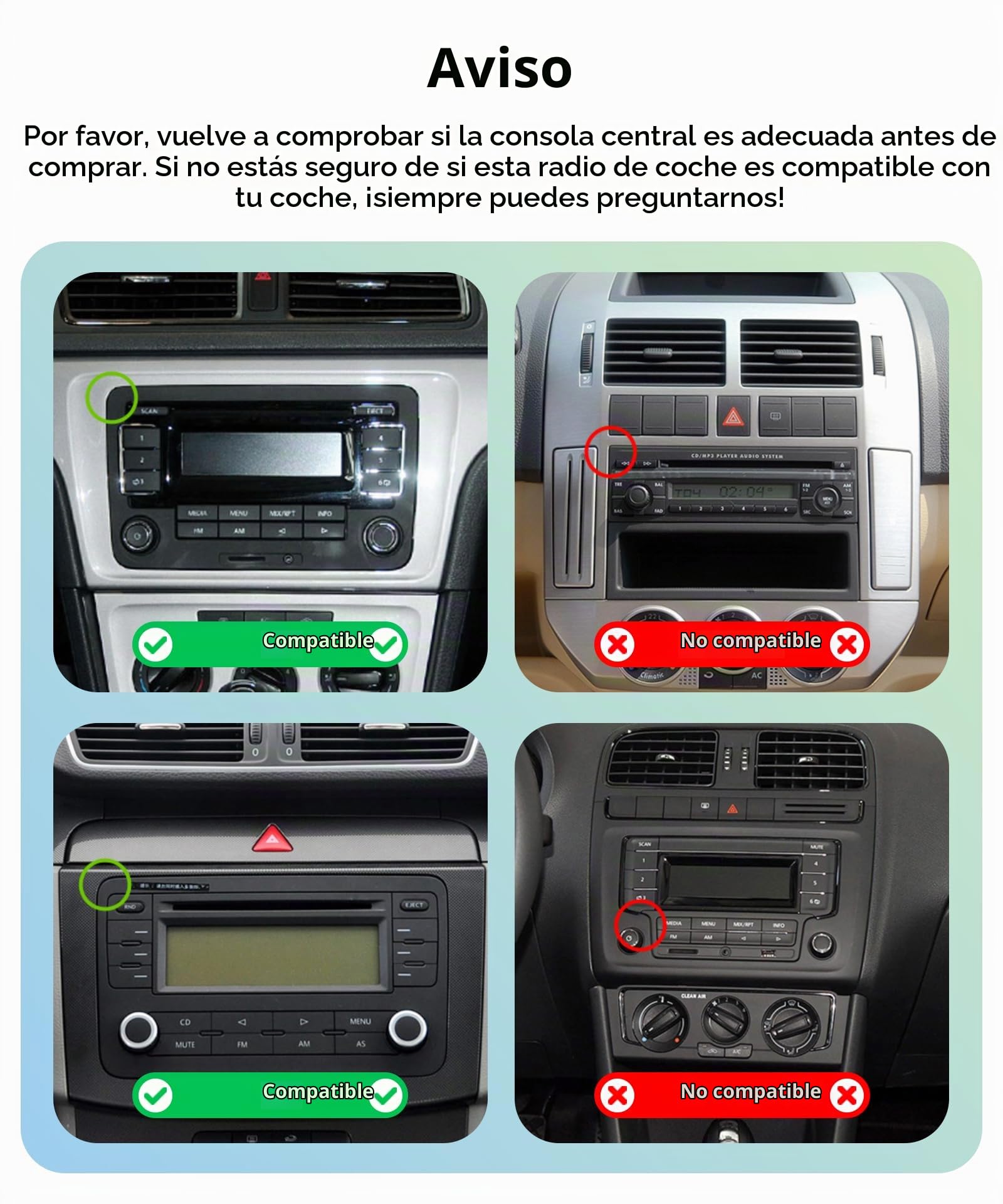6G&128G VECHTEL 9" Radio de Coche para VW Golf 5 6 Polo Passat Skoda Touran Tiguan Seat con Carplay Android Auto,Android 15,8 núcleos,1280*720,Bluetooth,DSP radio RDS/FM,GPS Wi-Fi,cámara de visión AHD