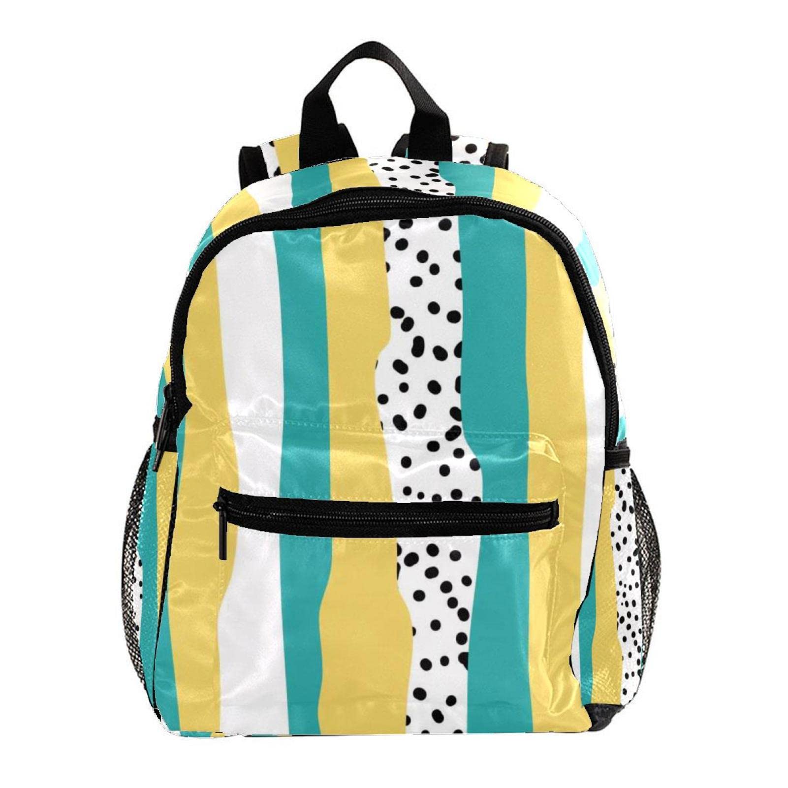 Sac à dos pour garçons et filles multicolore géométrique 30,5 cm
