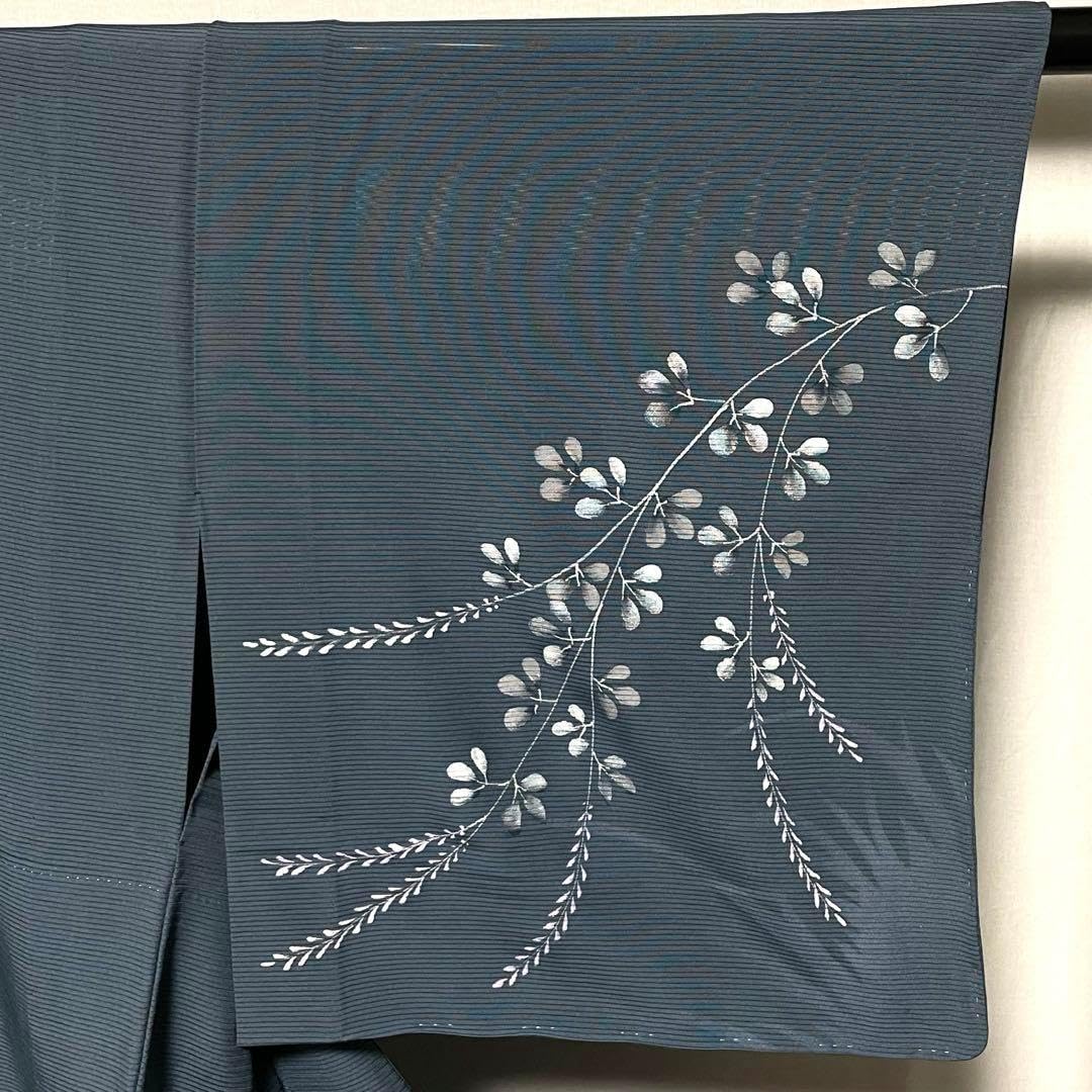 D301 夏着物　訪問着　桔梗　萩　絽　正絹　未使用 D301 夏着物 訪問着 桔梗 萩 絽 正絹 未使用