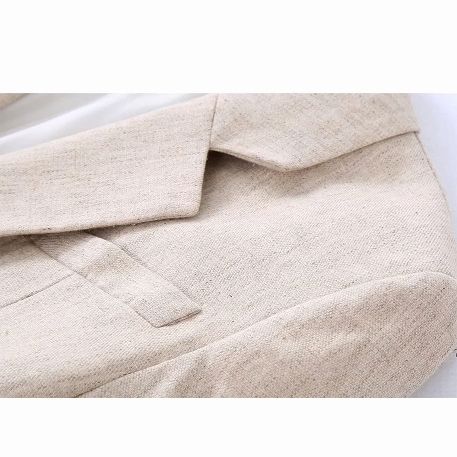 Sukienki damskie vintage beżowa marynarka sukienka damska elegancka sukienka z długim rękawem dekolt w serek pępek odsłonięta biuro pani