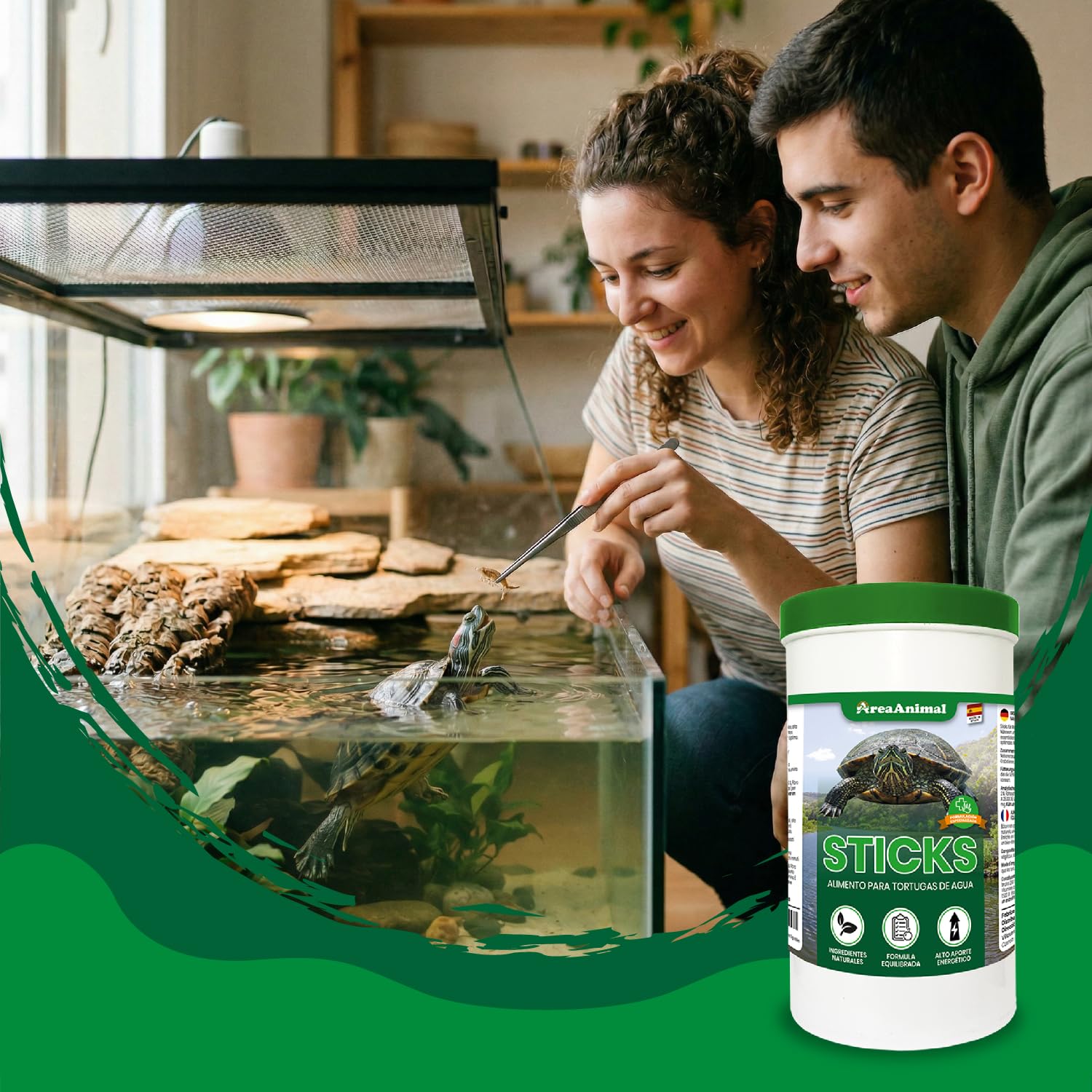 Comida Tortugas de Agua 250ml/1L, Pienso Tortugas de Agua con Ingredientes Naturales, Comida Tortuga con Formula Balanceada, Alimento Tortuga Acuatica en Sticks, Pienso para Tartaruga — view 6