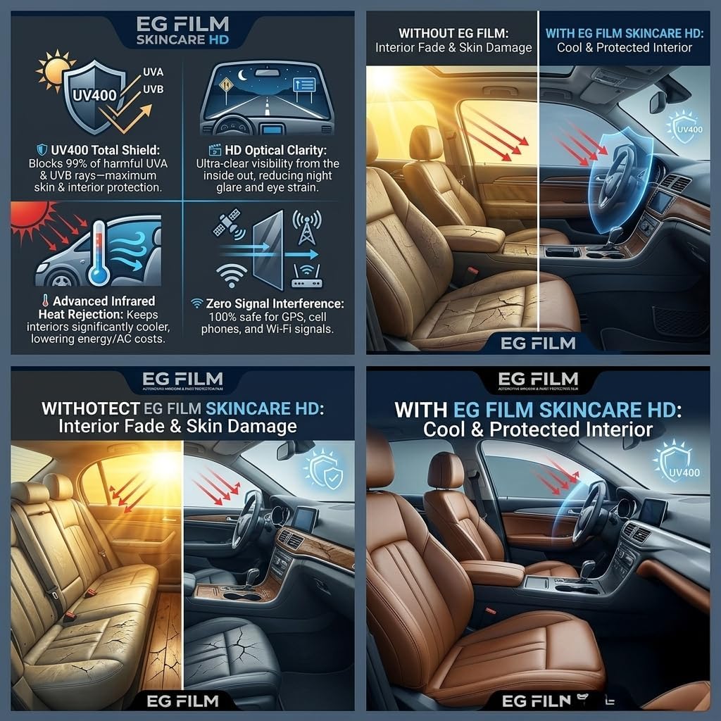 EG Film Automotive Window Film Nano Ceramic VLT:5% IRR:99% ROLLSIZE:20" X100FT