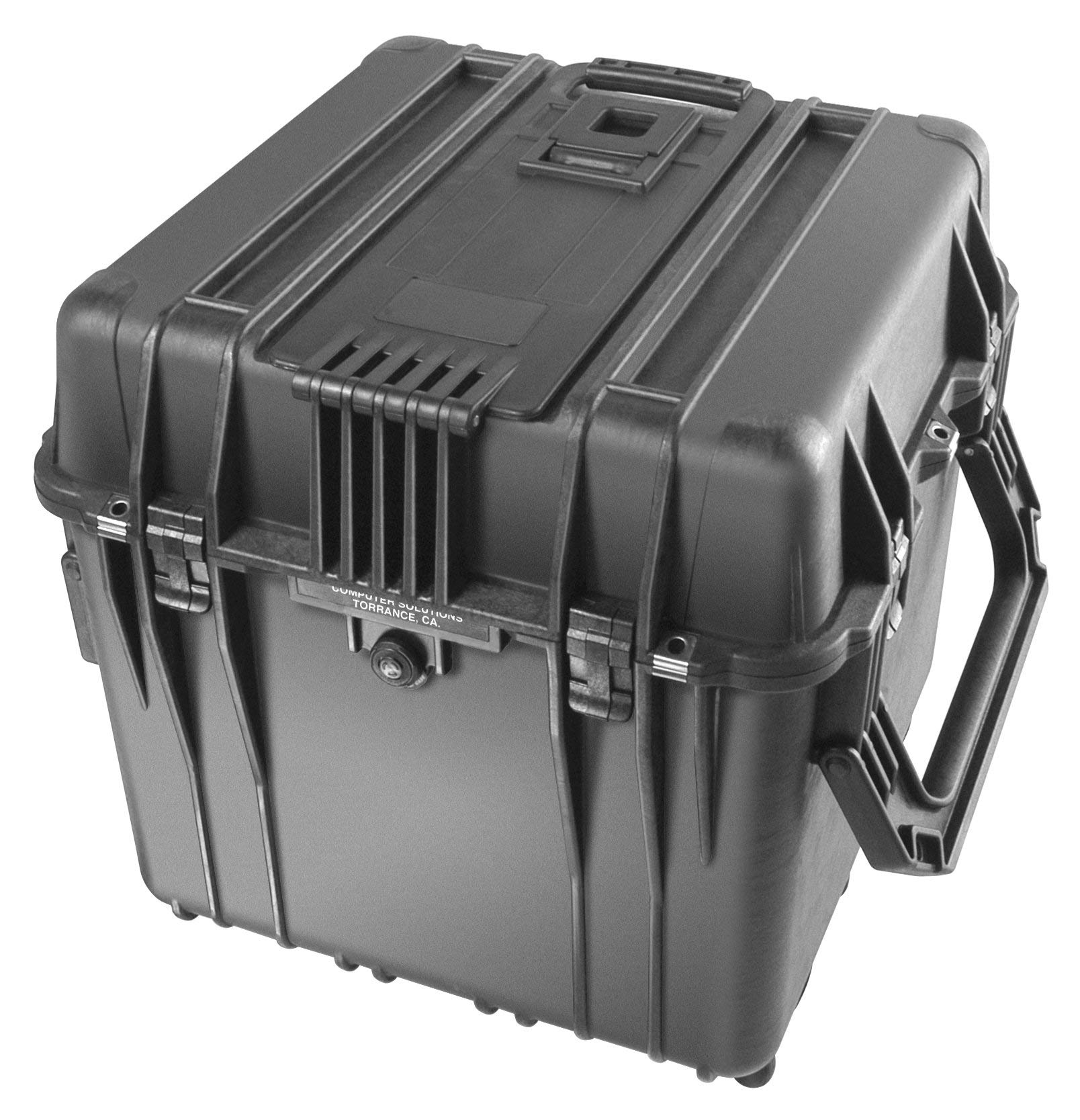 PELI 0340 Cassa a cubo di protezione con maniglie ideale per il trasporto di attrezzature, IP67 Impermeabile, Capacità di 96L, Prodotto in USA, Senza schiuma, Colore Nero