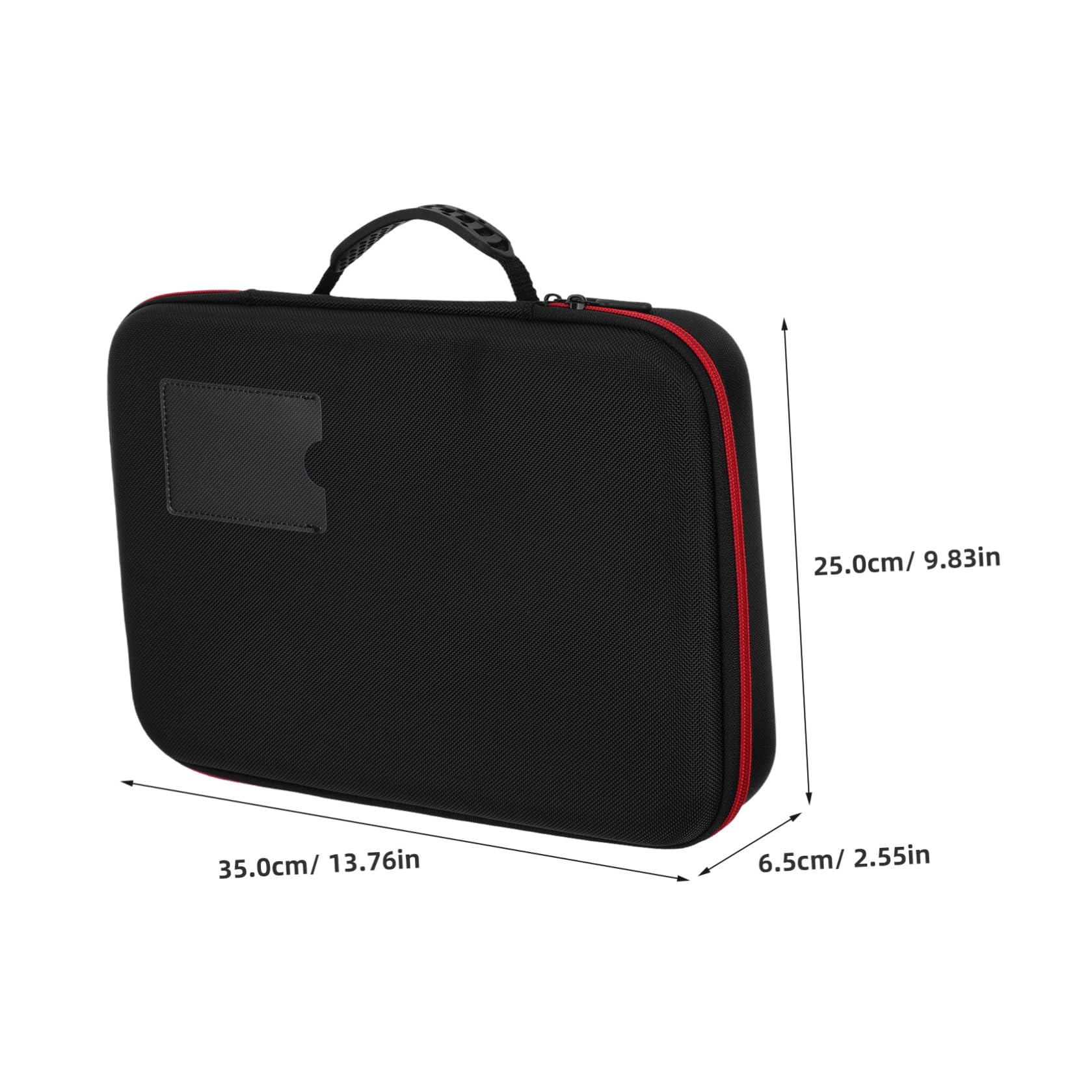 HOMSFOU Custodia Organizer per Batterie Aa Aaa Tipo 9v in Eva Nero e Portatile Manico Robusto per Ufficio e Cassetti
