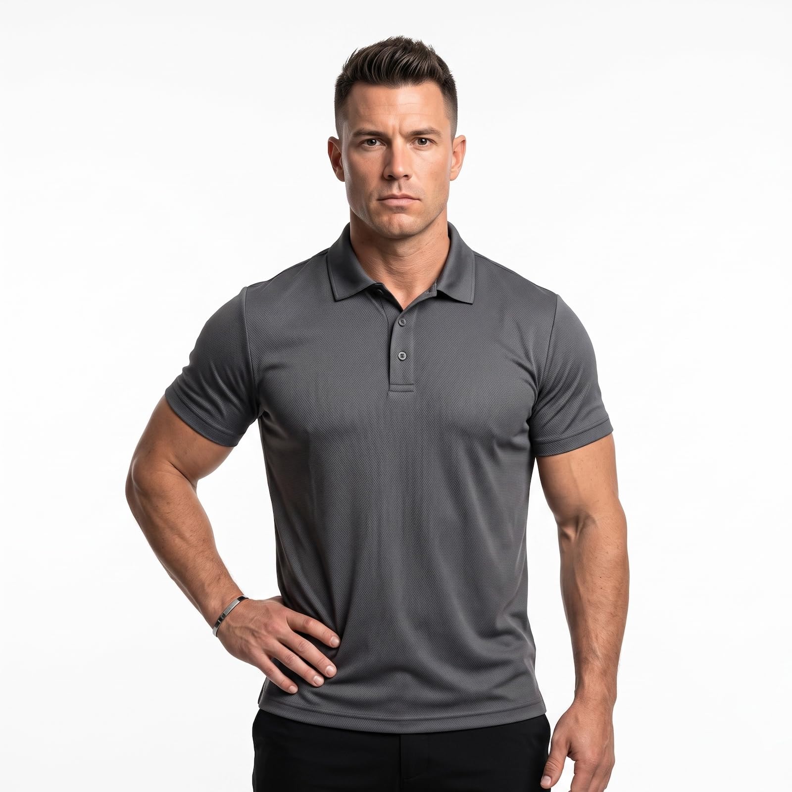 TORO ACTIVA Herren-Polo-Shirts, kurzärmelig, leicht, schnell trocknend, Golf, lässig, mit Kragen, atmungsaktiv, feuchtigkeitsableitend, 3/5 Stück