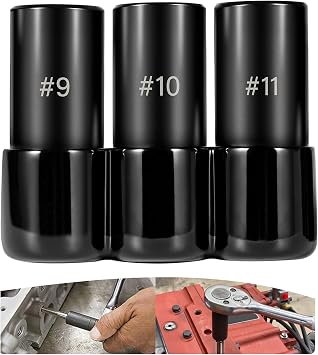70940 3-Piece Tap Socket Set, 5/8" 11/16" 3/4" #9#10#11
