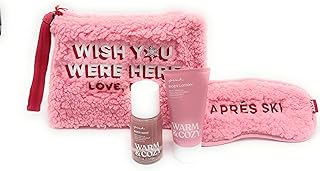 Victoria's Secret PINK Warm & Cozy 4-Piece Gift Set: Bag, Eye Mask, Mist, Lotion, each 2.5 fl oz