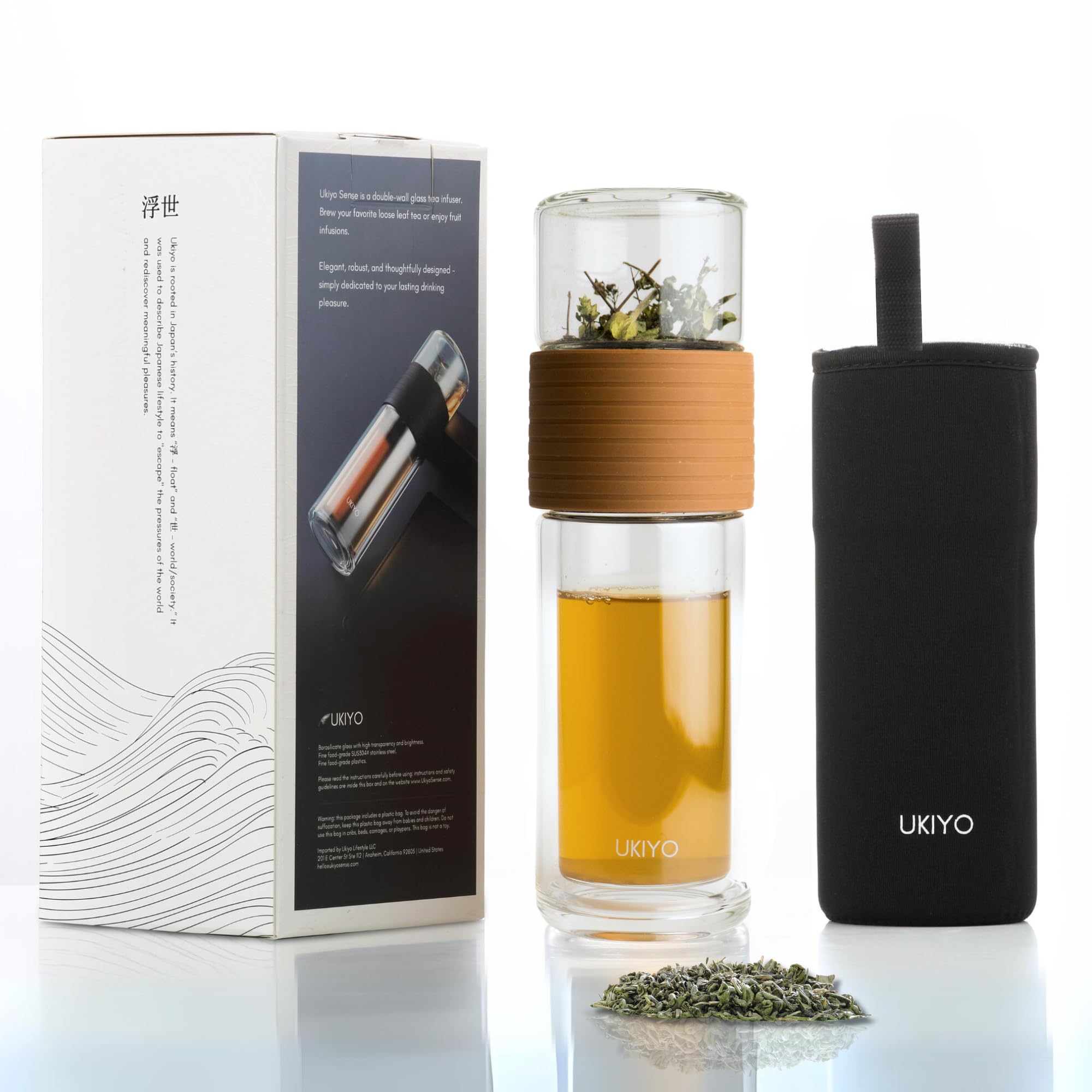 Amazon.com | Ukiyo Sense Premium Double-Wall Glass Tea & Fruit