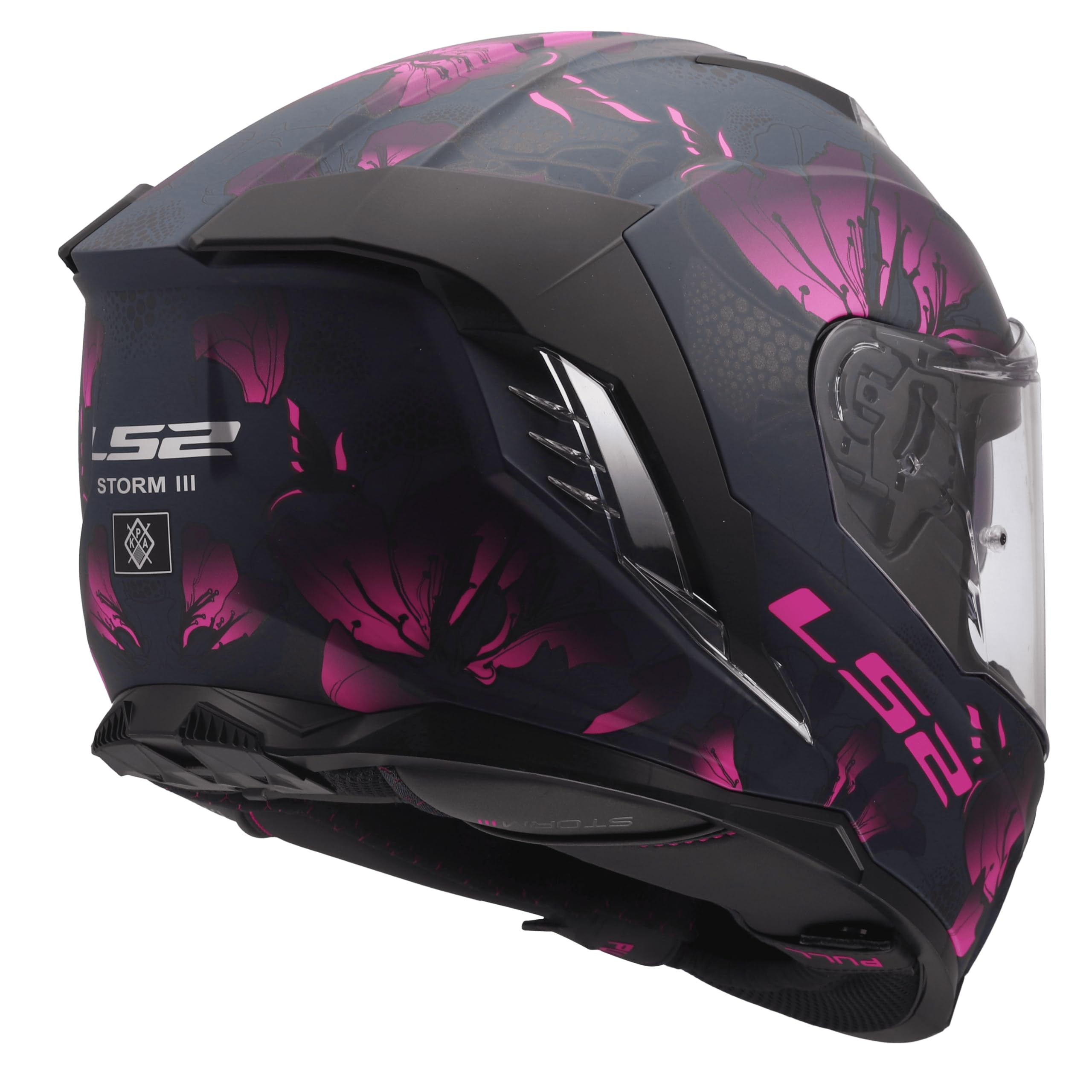 LS2, Casco Moto Integrale STORM III BURST Black Pink, XXS