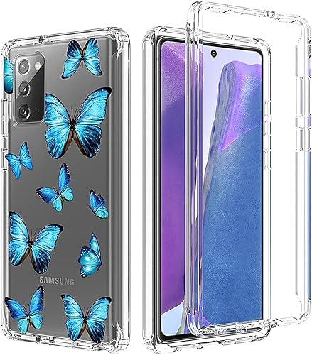 Miniatura 6 de sidande Funda para Galaxy Note 20 5G, Samsung Note 20 para niñas, cuerpo completo, a prueba de golpes, transparente, floral, suave, flexible, TPU,