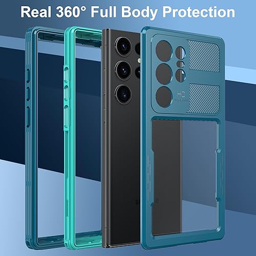 Miniatura 3 de Ezanmull Funda impermeable para Samsung Galaxy S23, con protector de pantalla integrado, a prueba de polvo, a prueba de golpes, cuerpo completo,