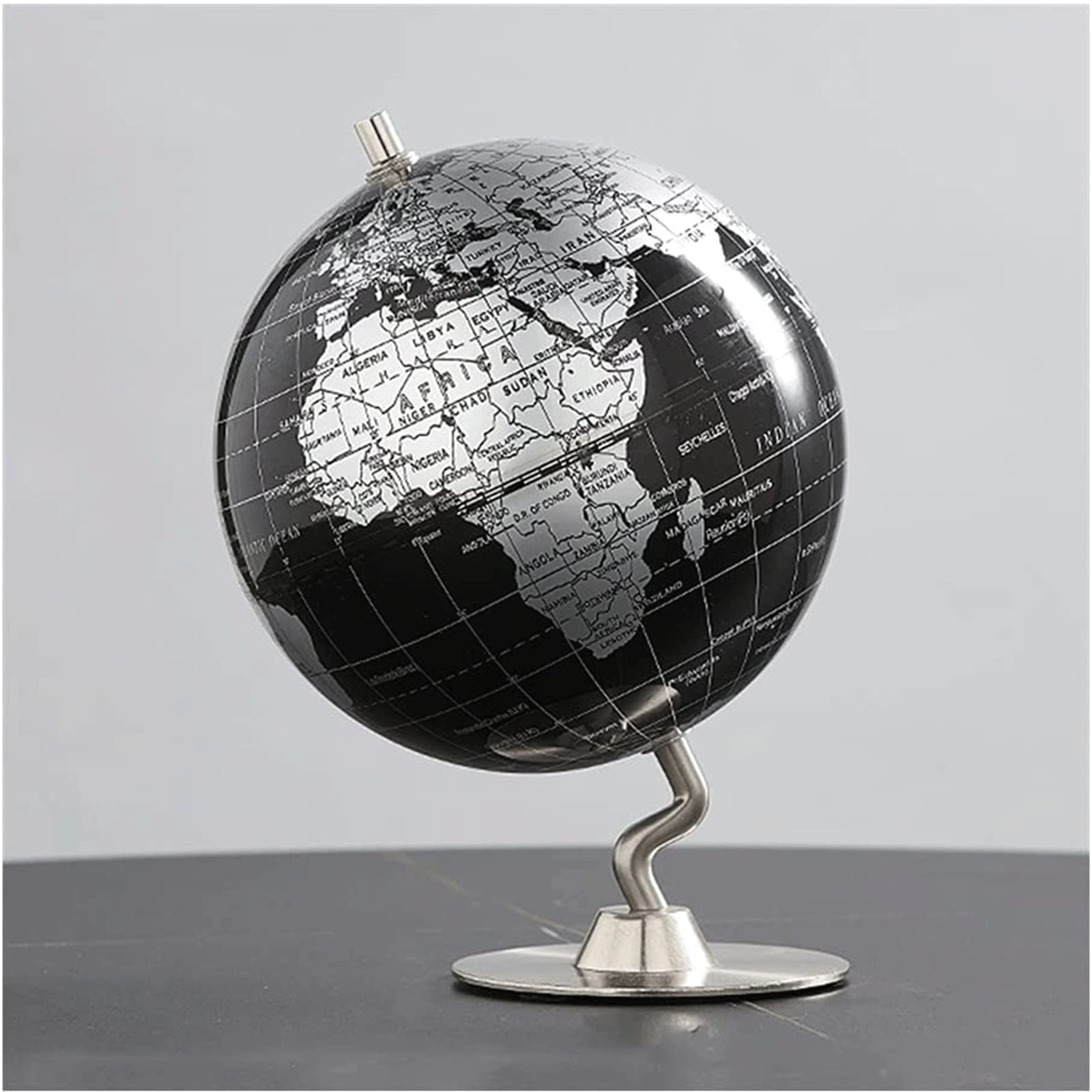 Pratico mappamondo Vintage da 5,9" Pollici di Diametro Globi geografici da Tavolo della Terra con Rotazione a 360°, Antico Regalo per Bambini Decorativo (H)
