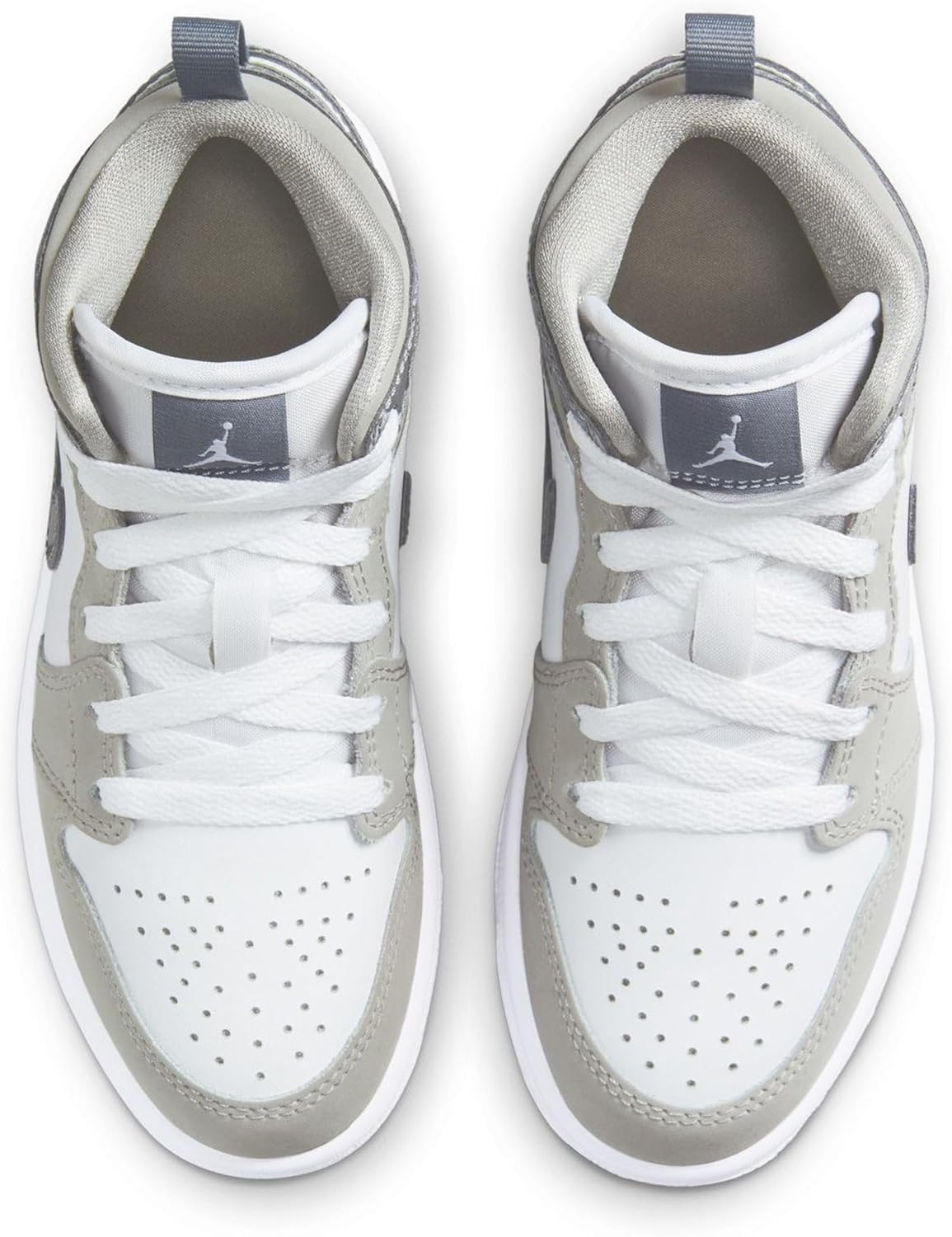 Jordan Air Jordan 1 Mid SE in White, Cool Grey, and Med Grey