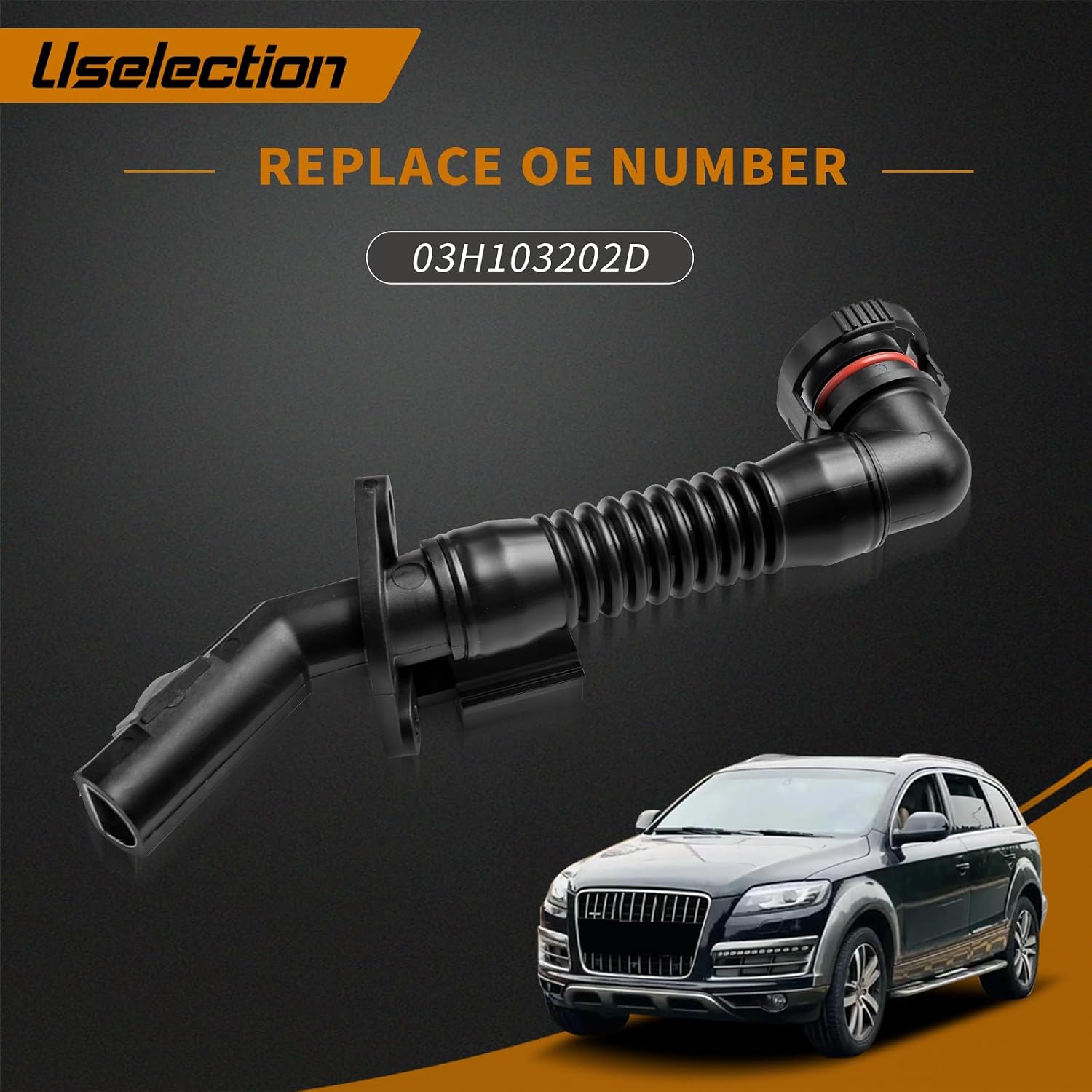 03H103202D Engine Crankcase Breather Hose for VW Atlas Passat Touareg CC Eos TER for VW 2012-2018 Passat 2008-2017 Touareg 2018-2021 Atlas 3.6L V6