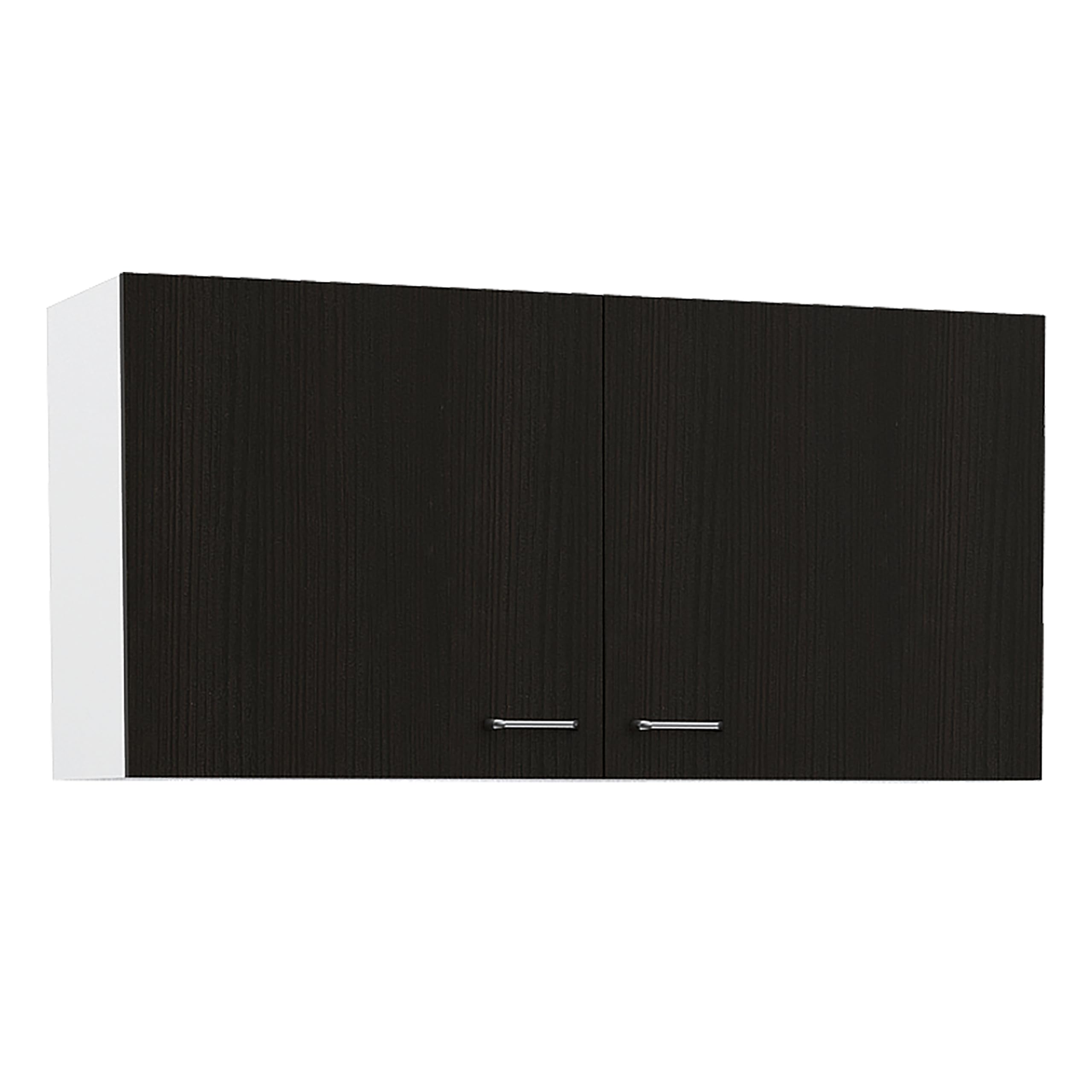 39" Wall-Mounted Large Storage Cabinet, Multifunctional Garage Storage Cabinets with Double Door, Cabinet Organizer with Two Shelves for Garage, Black
