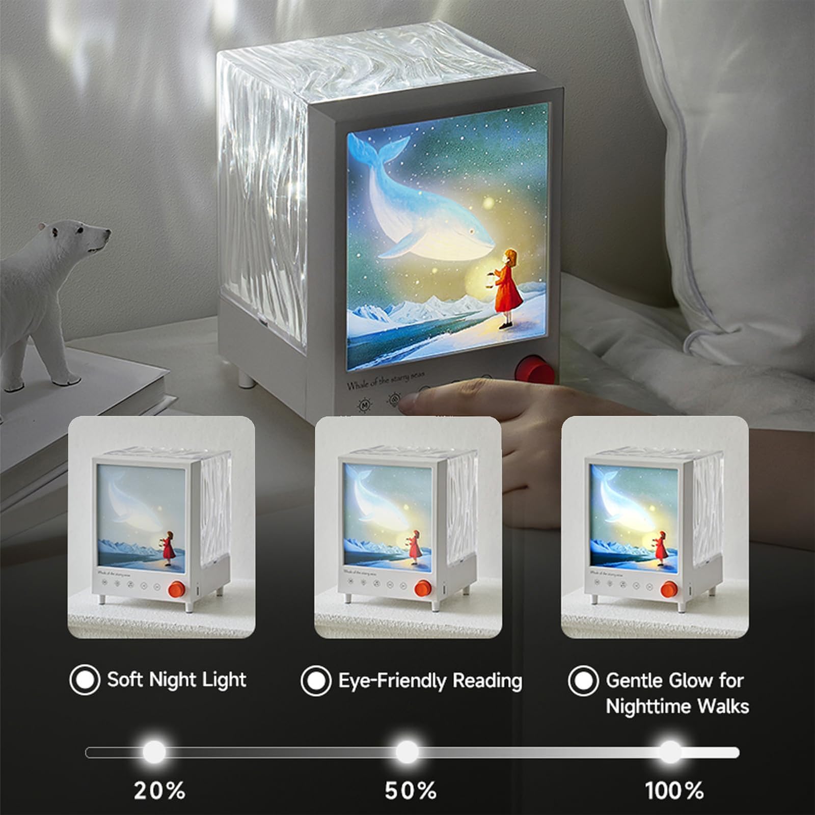 Proiettore Galassia Con Altoparlante Bluetooth, Spettacolo Di Luci Aurora E 7 Suoni Naturali, Luce Notturna Ambient Ricaricabile Da 1200mah, 10 Ore Di Riproduzione Per Camera Da Letto, Sonno E Decoraz