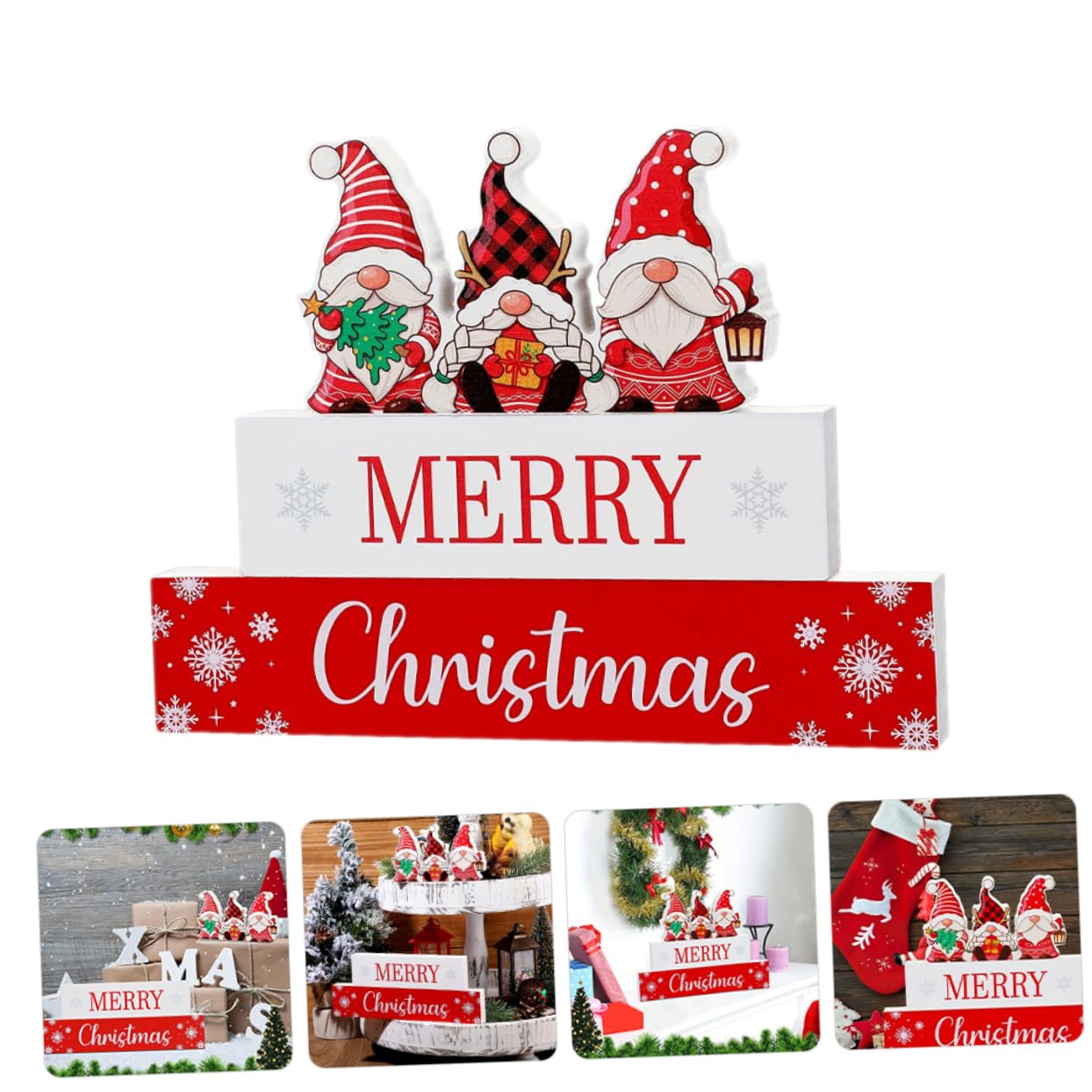 PRETYZOOM 5 Juegos christmas decorations adornos navideños decoraciones navideñas guirnalda Adornos de Navidad bandeja decoración de letrero de madera de navidad decoración de mesa de fiesta