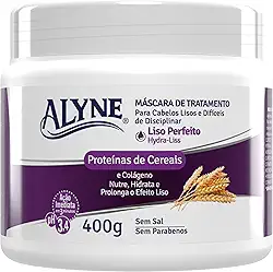 Alyne, Máscara de Tratamento, Para Cabelos, Liso Perfeito, 400 g, Roxo