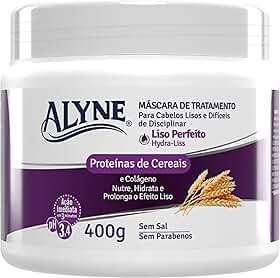 Alyne, Máscara de Tratamento, Para Cabelos, Liso Perfeito, 400 g, Roxo