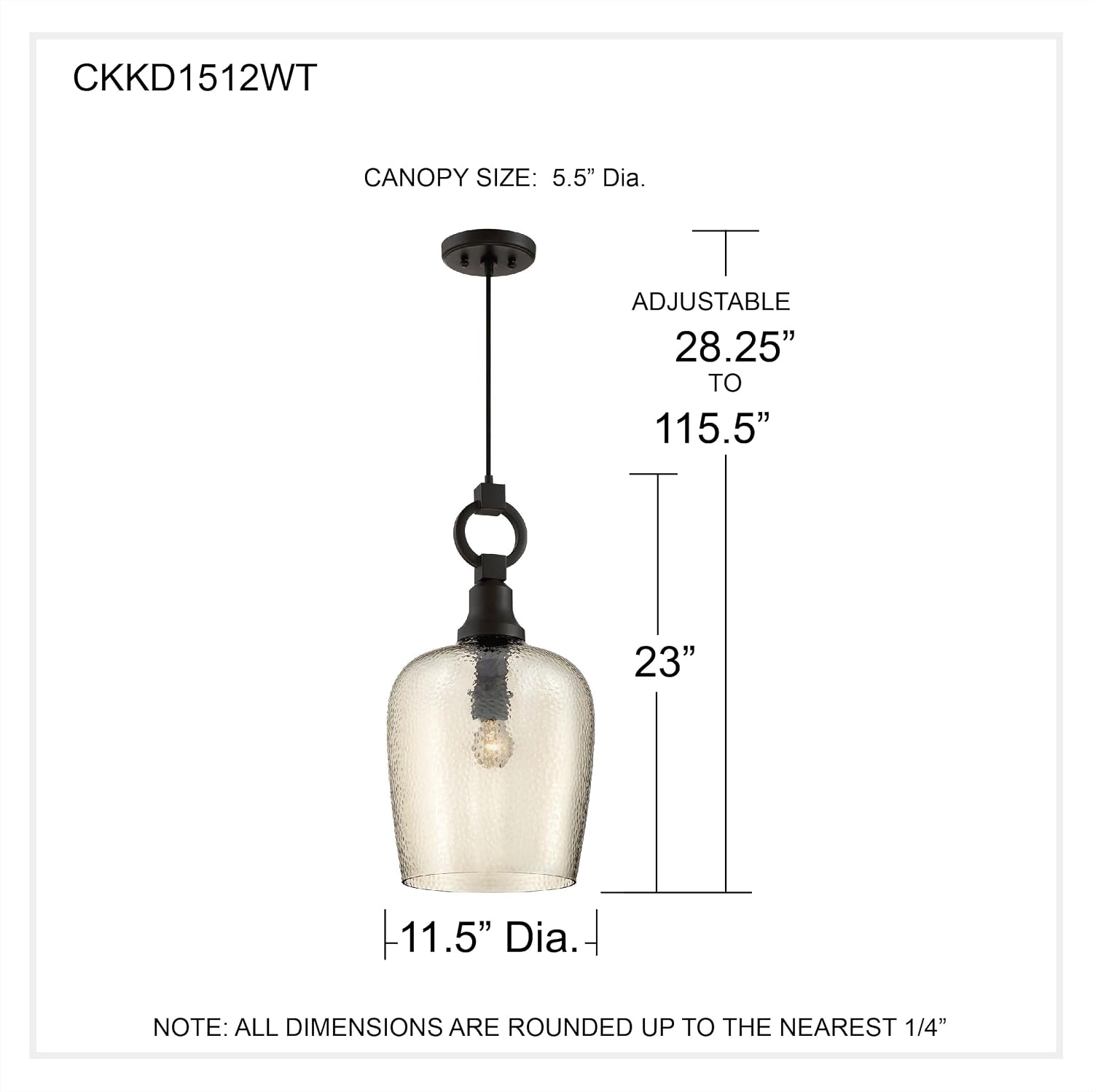 Quoizel Kendrick 1-Light Western Bronze Mini Pendant Light