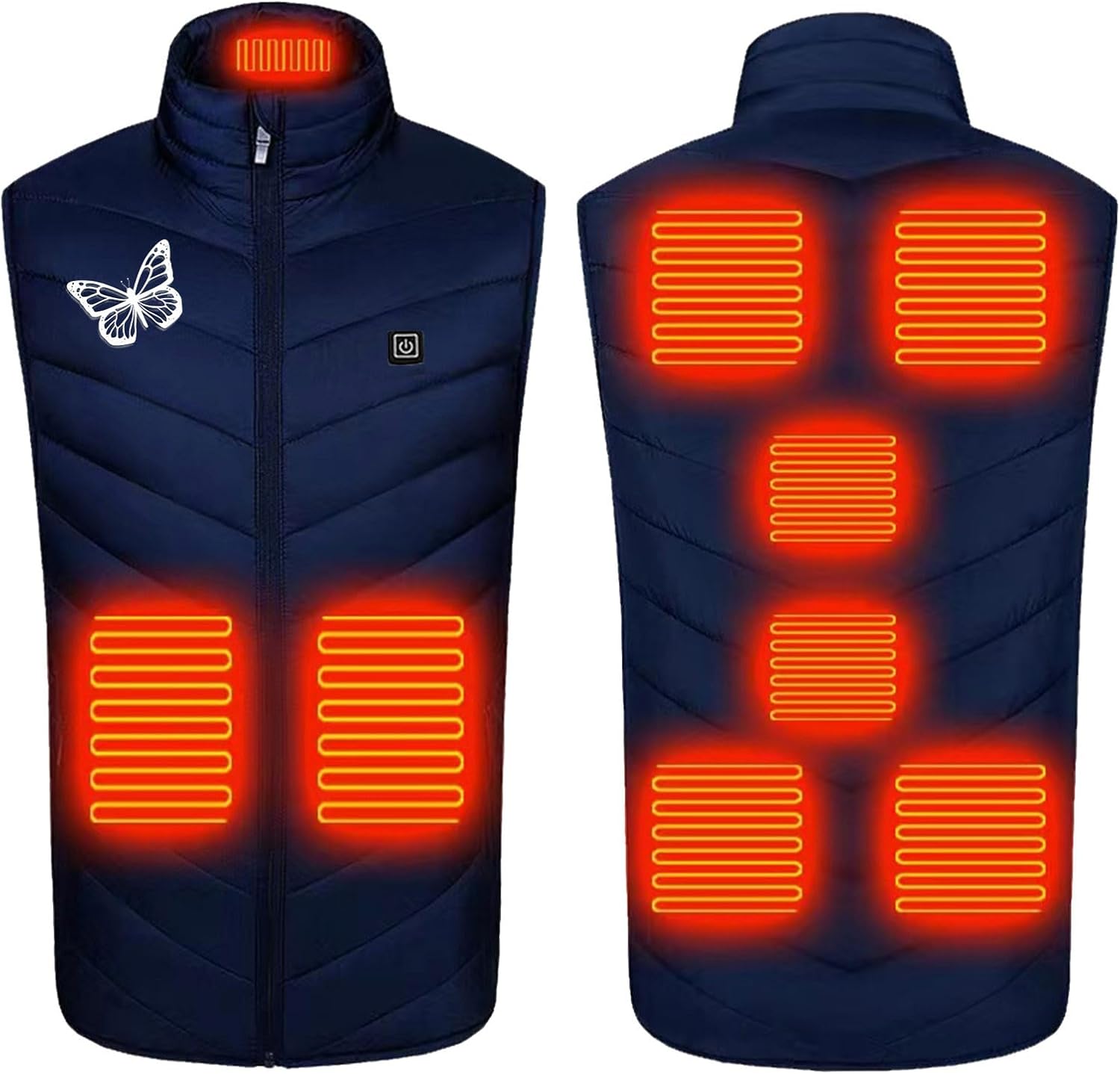 Ssuyeuri 2023 Upgrade Heated Vest for Women Men,Rechargeable USB Heated Puffer Outwear Charging Electric Body Warmer