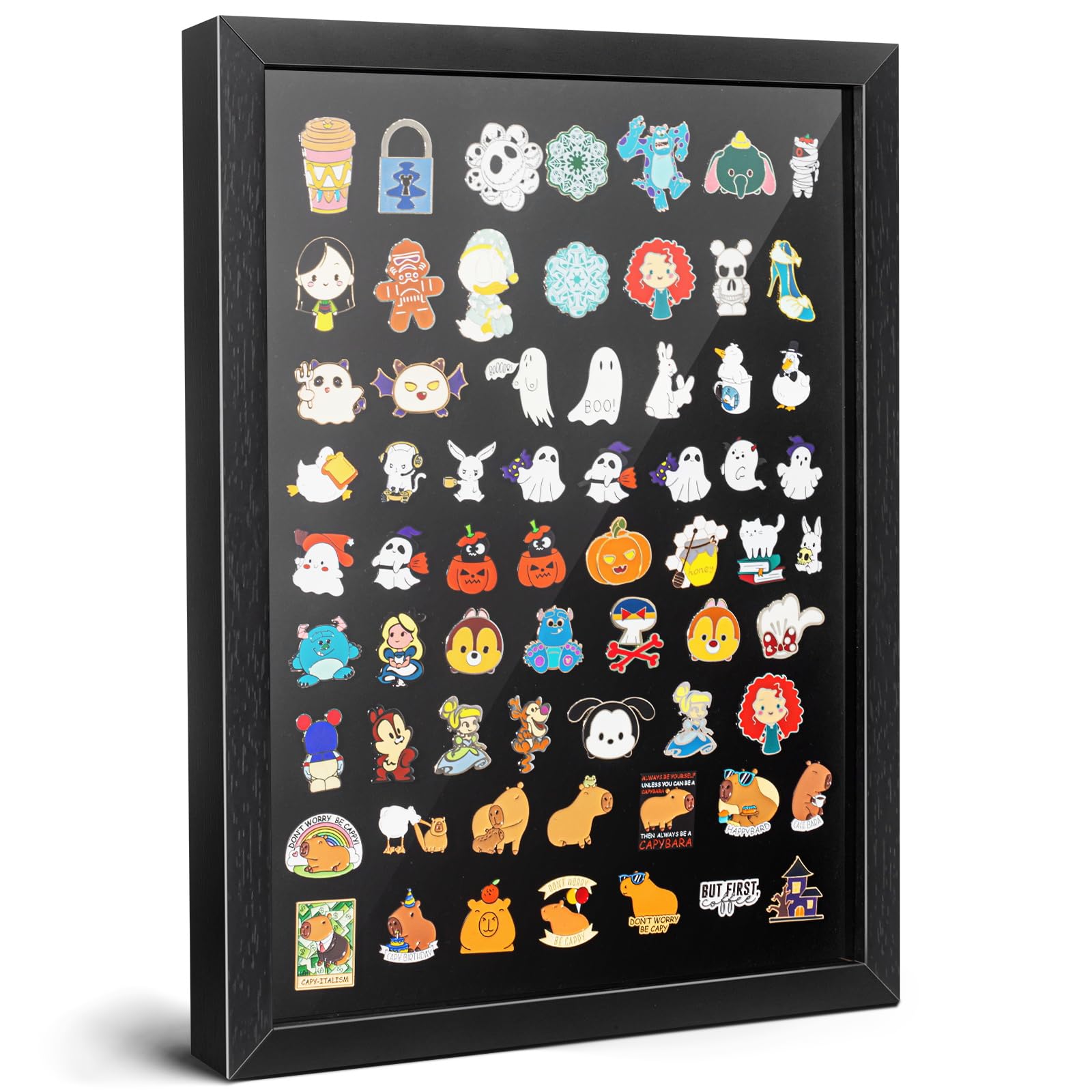 Photo 1 of tutata 12x16 Pin Display Case, Enamel Pin Display Frame, Pin Collection Display, Shadow Box for Wall Display, Black
