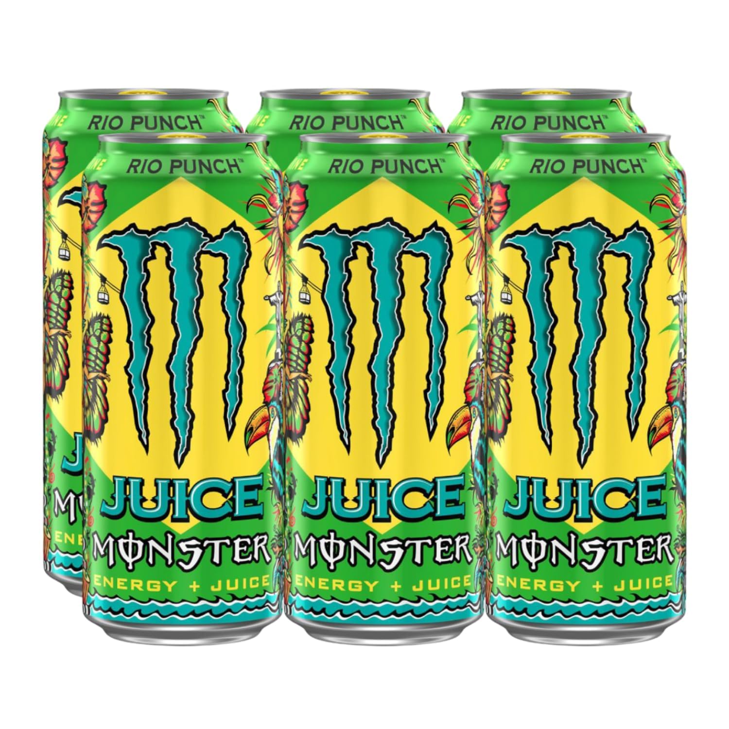 Monster Juice Rio Punch Energy Drink 500ml (Pack of 6) – Tropical Fruit Blend with Taurine & B-Vitamins | Refreshing Boost of Energy & Exotic Flavor (Imported-USA)-image-42