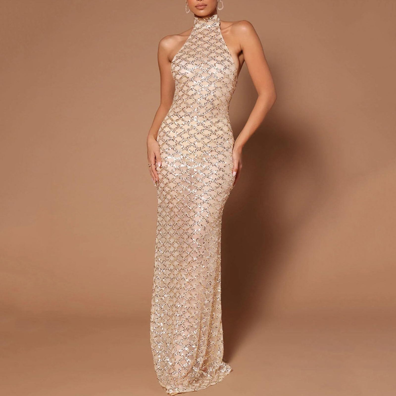 Vestito Donna Elegante Vestiti Cocktail Vestito Estivo Donna Sexy Schiena Nuda Nightclub Sera Europa America Caldo Paillettes Abito per Festa Prom