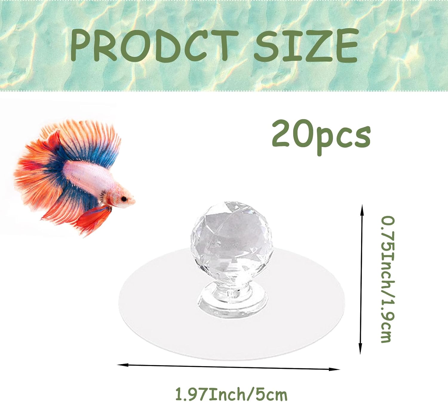 20 PCS Aquarium Lid Handle, Acrylic Fish Tank Cover Handles, Aquarium Tank Lid Replacement Handle for Aquarium Fish Cover