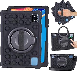 Case for TECLAST P30S 10 inch Tablet, Stand Cover for Teclast M40 Plus/M40/M40S/M40 PRO/P20S/P20HD/ with Shoulder Strap Hand Strap 360 Rotatable Stand Kids Shockproof Case (Black)