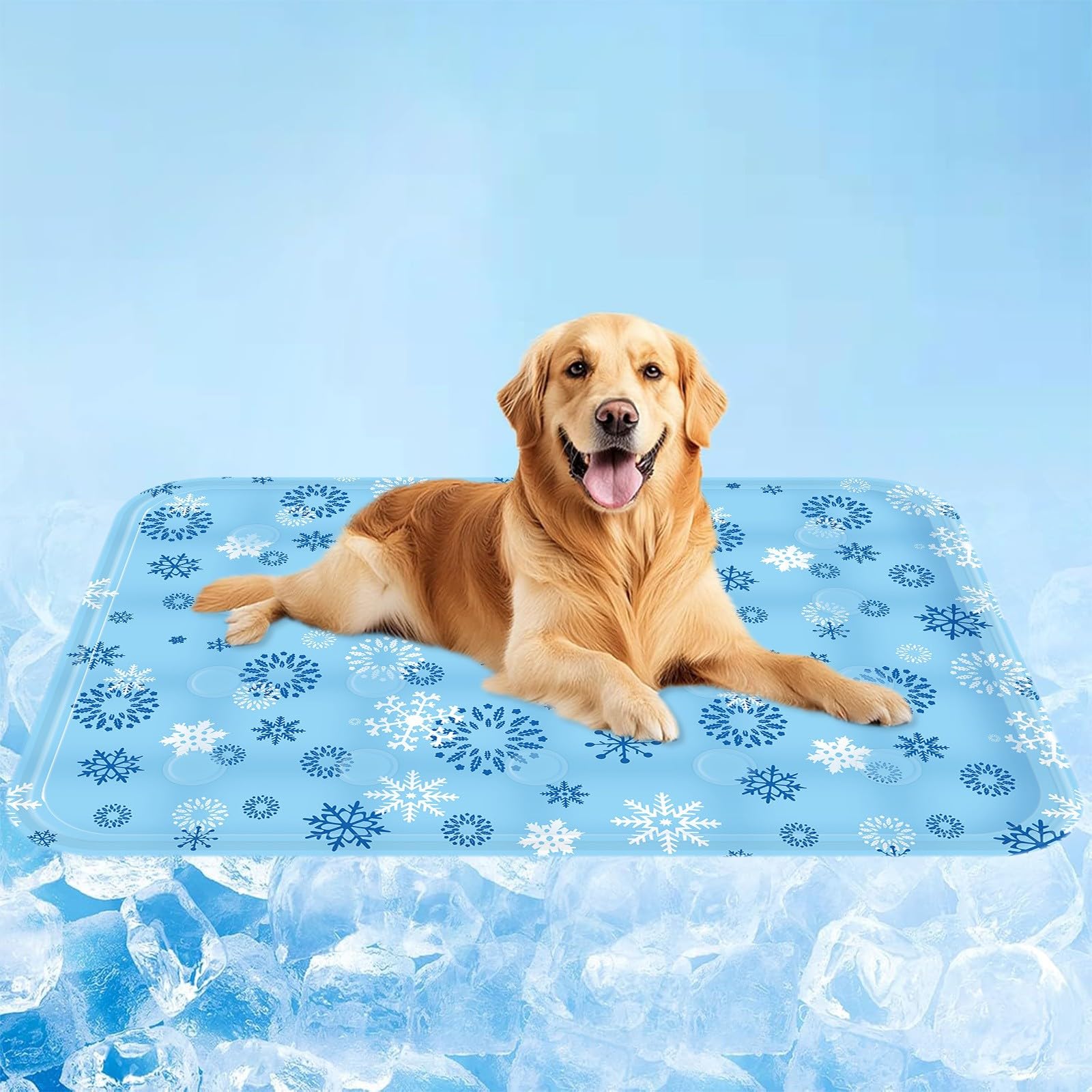 Dog Cooling Mat, Pressure-Activated Self-Cooling Pad for Pets, Portable, for Indoor and Outdoor Use