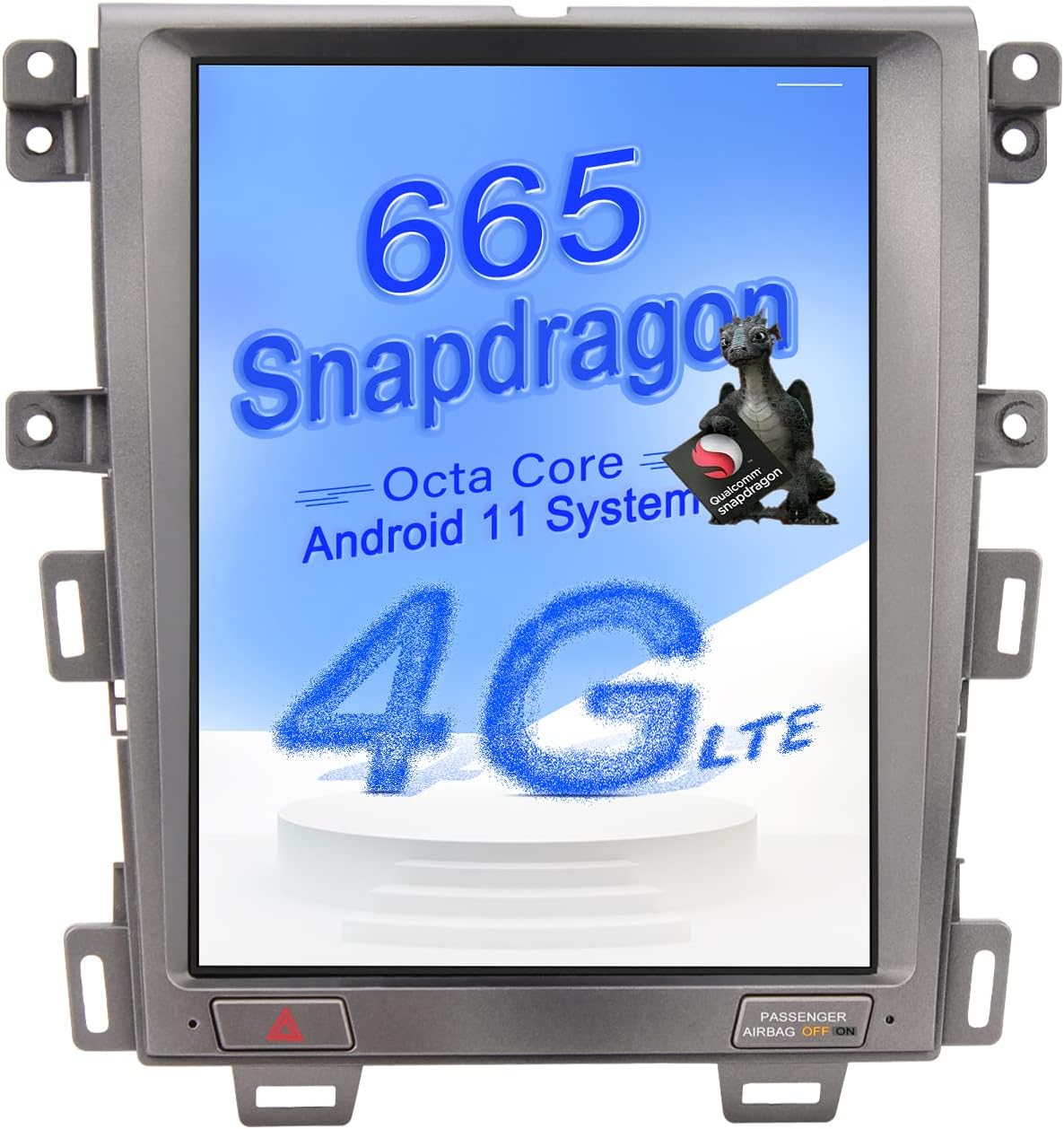 ZWNAV Qualcomm Android 13 Car Radio Upgrade for Ford Edge 2007 2008 2009 2010 2011 2012 2013 2014 Stereo Replacement Touch Screen Unit Audio Multimedia Player GPS Navigation