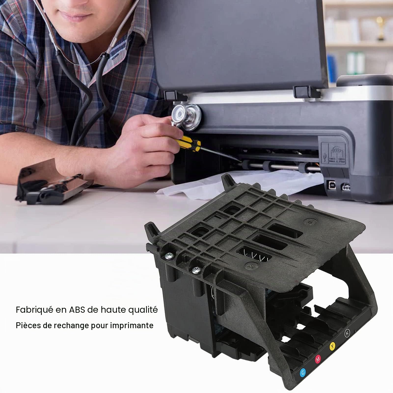 VBESTLIFE Tête d'impression de Remplacement 952 953 954 955 pour H P OfficeJet Pro 7740 7730 7720 8210 8710 8730 8740 8216 8720 8725, Haute Vitesse et Basse Température