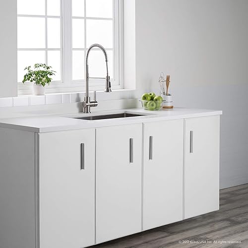 Miniatura 101 de KRAUS Coda KPF-1617BB - Grifo de cocina extraíble de una sola manija estilo comercial de latón cepillado sin manchas Cobrizo cepillado,Acero