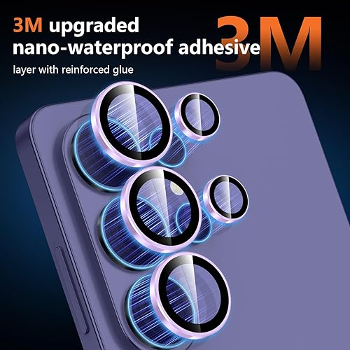 Vista 1190 de para Samsung Galaxy Z Flip 7 Protector de Lente de Cámara, Cubierta de Lente de Vidrio Templado con Anillo de Metal Individual, [Fuerte Adhesión] 1