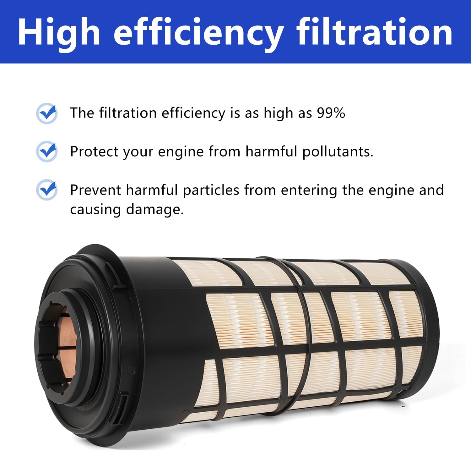 RE282286 RE282287 Inner & Outer Air Filter Kit - Fit for John Deere 318D 319D 320D 323D 5045D 5045E 5050E 5055E 5060E 5065E 5075E 5075EF 5055E