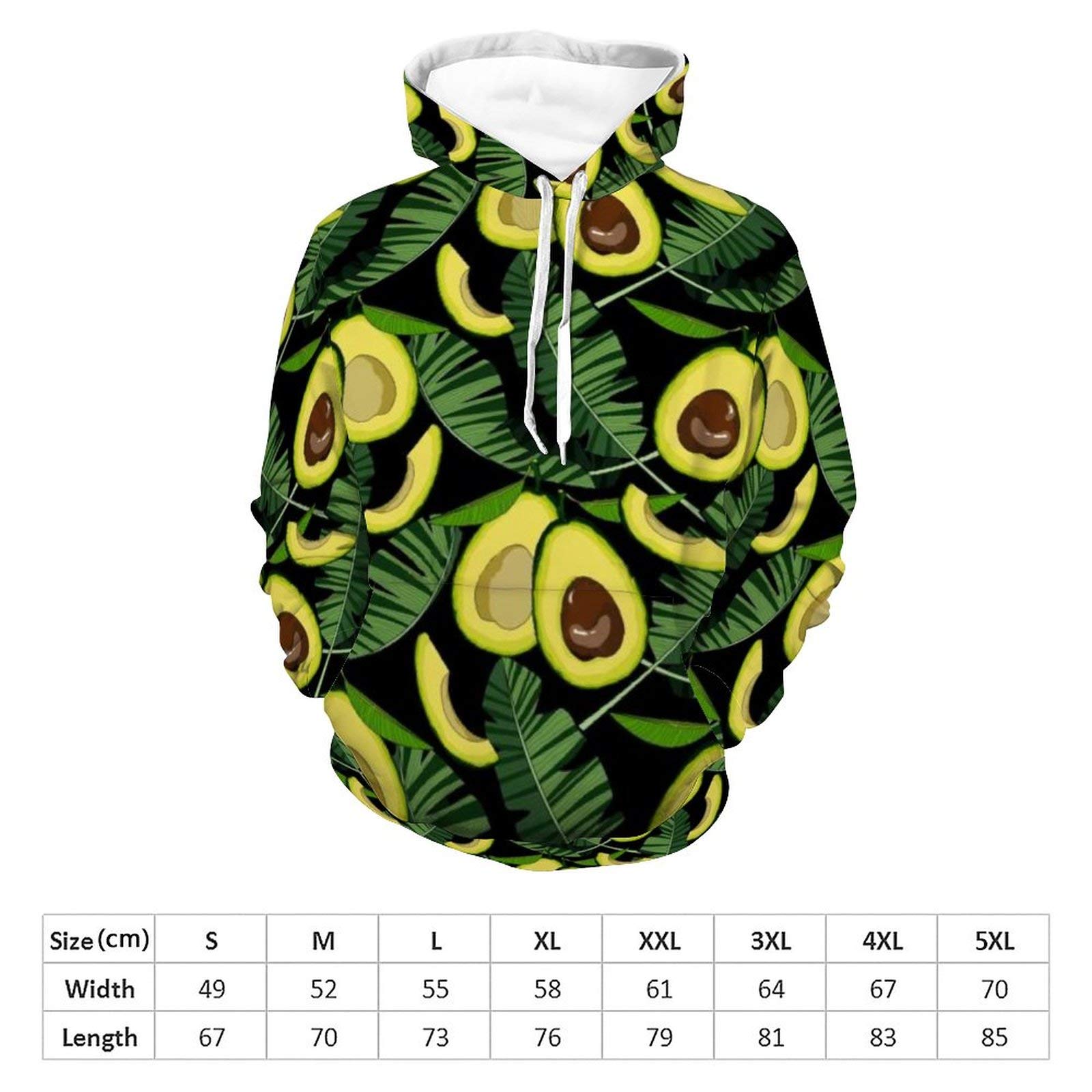 AERICKON Felpa con cappuccio unisex con stampa realistica delicata sulla pelle Pullover Felpa a maniche lunghe Maglione casual con tasca per donna uomo