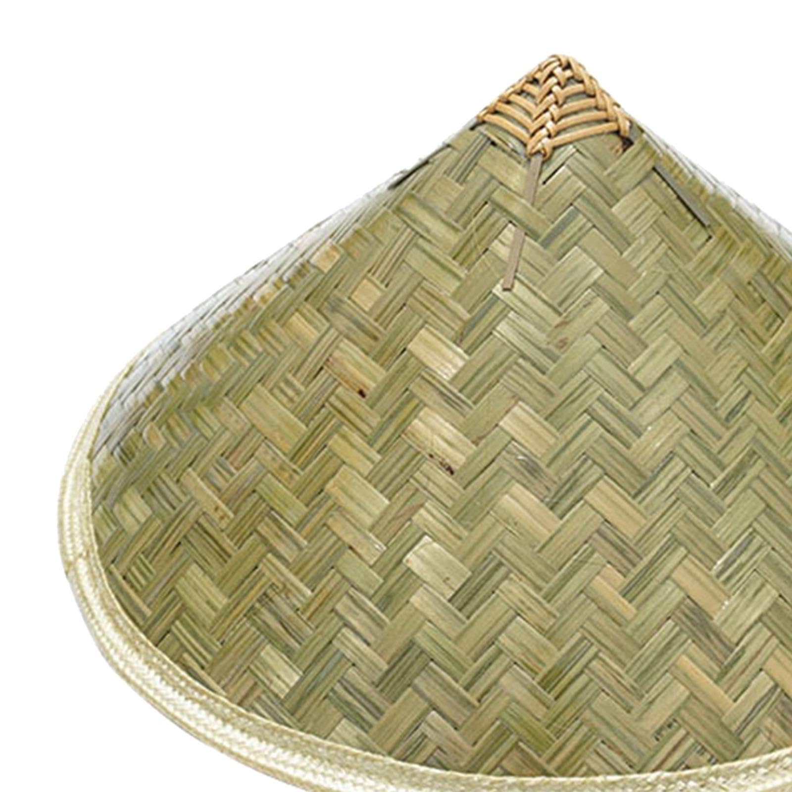 Chiński orientalny stożkowy kapelusz bambusowy, Bambusowy orientalny kapelusz stożkowy 42 cm, dla dorosłych, do majsterkowania, do malowania na zewnątrz