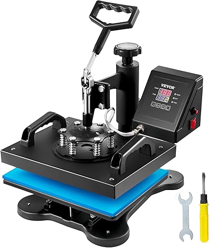 Miniatura 9 de VEVOR Prensa de calor, impresora de transferencia de sublimación Clamshell de 12 x 10 pulgadas, impresión digital precisa de control LCD, prensa de