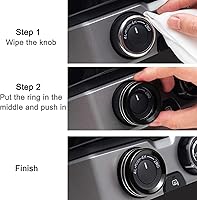 Vista 4 de JKCOVER Cubiertas de Perilla de Botón Decoradas para Interior Compatibles con Toyota Tacoma 2016-2019 2020 2021 2022 2023, Botones 4WD Temp Aire