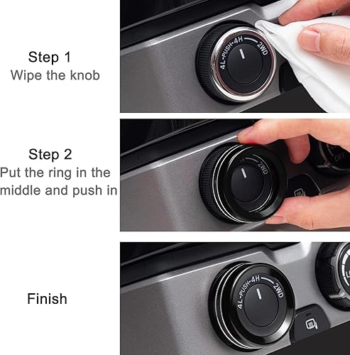 Miniatura 4 de JKCOVER Fundas de botón decoradas para interiores compatibles con Toyota Tacoma 2016-2019 2020 2021 2022 2023 2WD4WD Temperatura Aire acondicionado