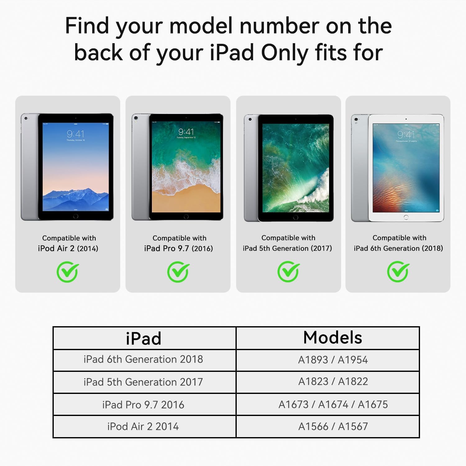 Case for iPad 6th/5th Generation 9.7'' with Screen Protector Pencil Holder [360 Rotating Hand Strap] &Stand, Drop-Proof Case for iPad 6th/5th/ Air 2/ Pro 9.7 (Pink&Beige) - Image 2