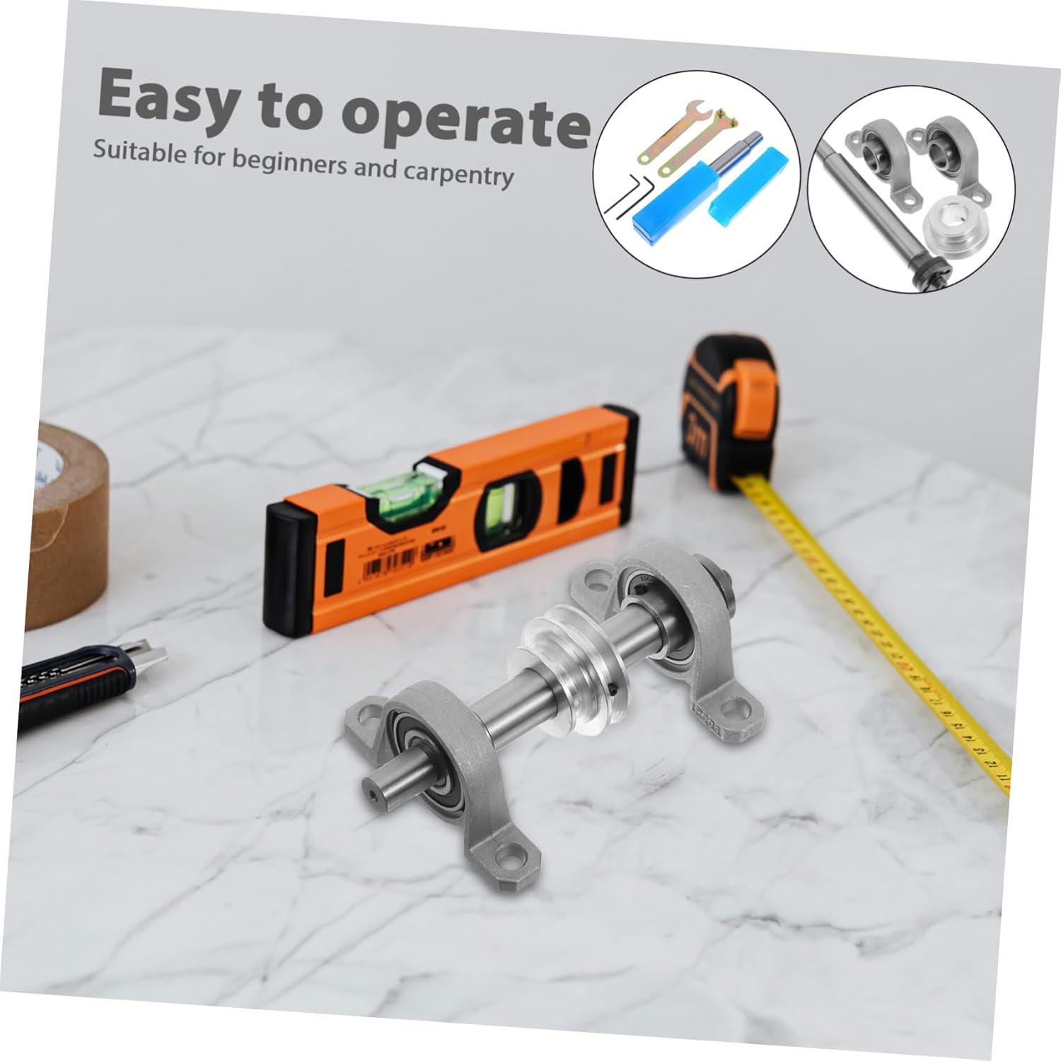 Woodworking Spindle Bearing Seat Assembly for Cutting Machines DIY Bead Tools Rotary Tool Lathe Compatible Bench Saws Easy to Install