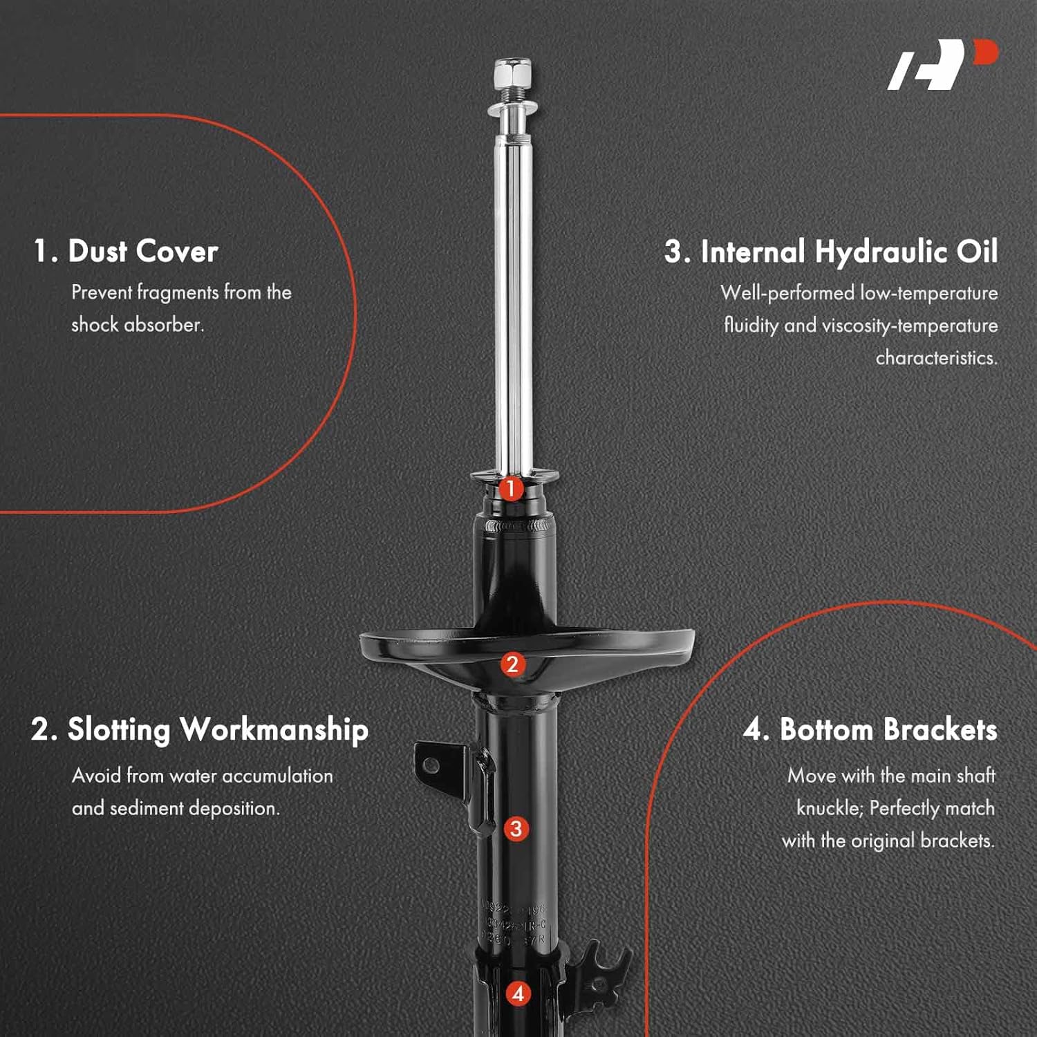 A-Premium Front Pair (2) Strut Assembly Compatible with Lexus RX300 1999 2000 2001 2002 2003, Driver and Passenger Side
