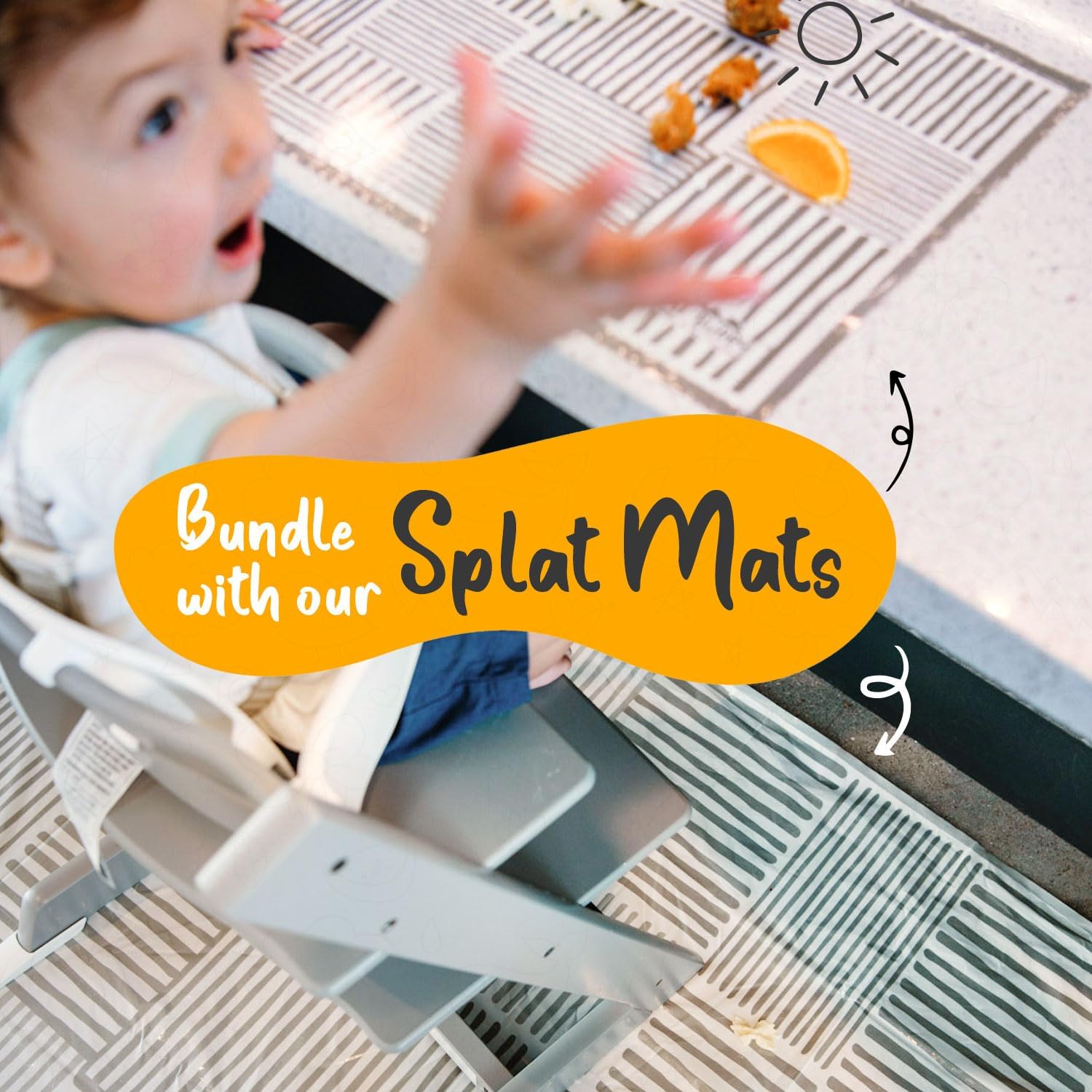 Disposable Place Mats with 4-Sided Adhesive, 30 Count - 100% Waterproof, Non-Toxic - Baby Led Weaning & Restaurant Supplies, 18”x12”