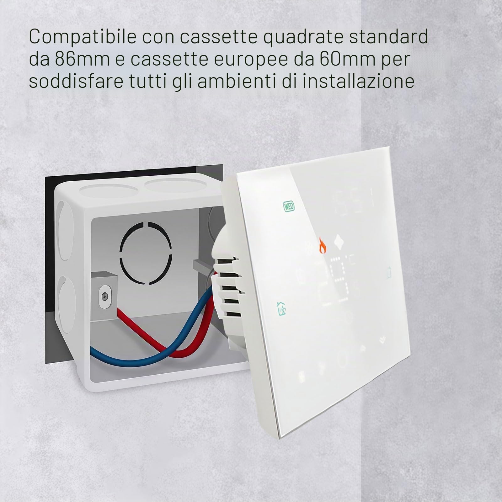 003 Serie WI-FI Termostato - Termostato Programmabile Touch Screen per Riscaldamento Acqua/Elettrico/Caldaia - Controllo Remoto Tramite Cellulare Funziona con Alexa, Google Home, IFTTT